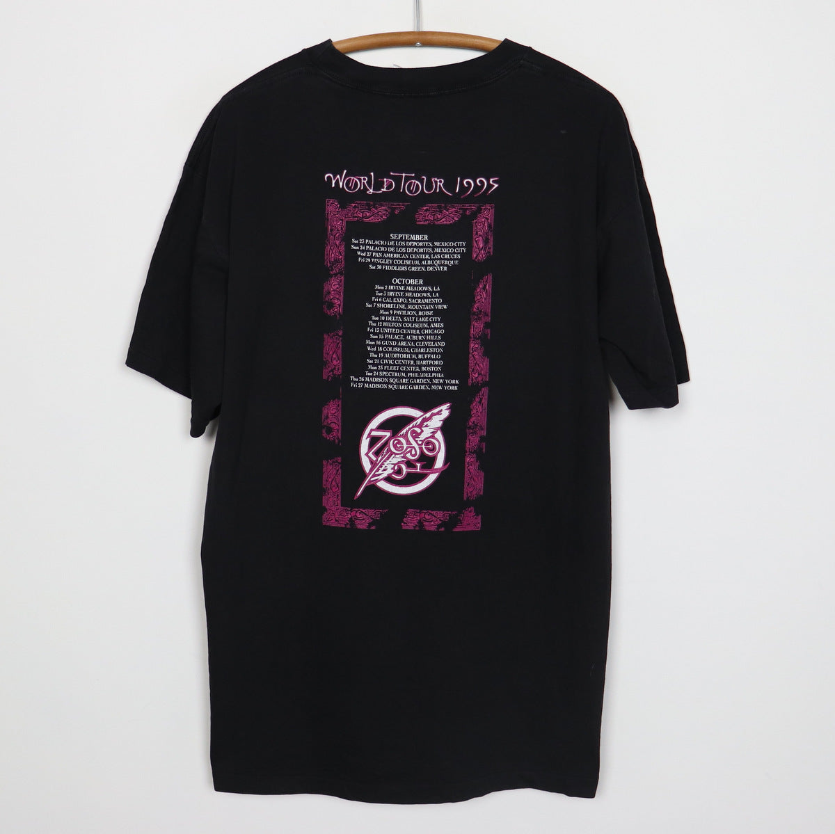 1995 Jimmy Page Robert Plant No Quarter World Tour Shirt Style002