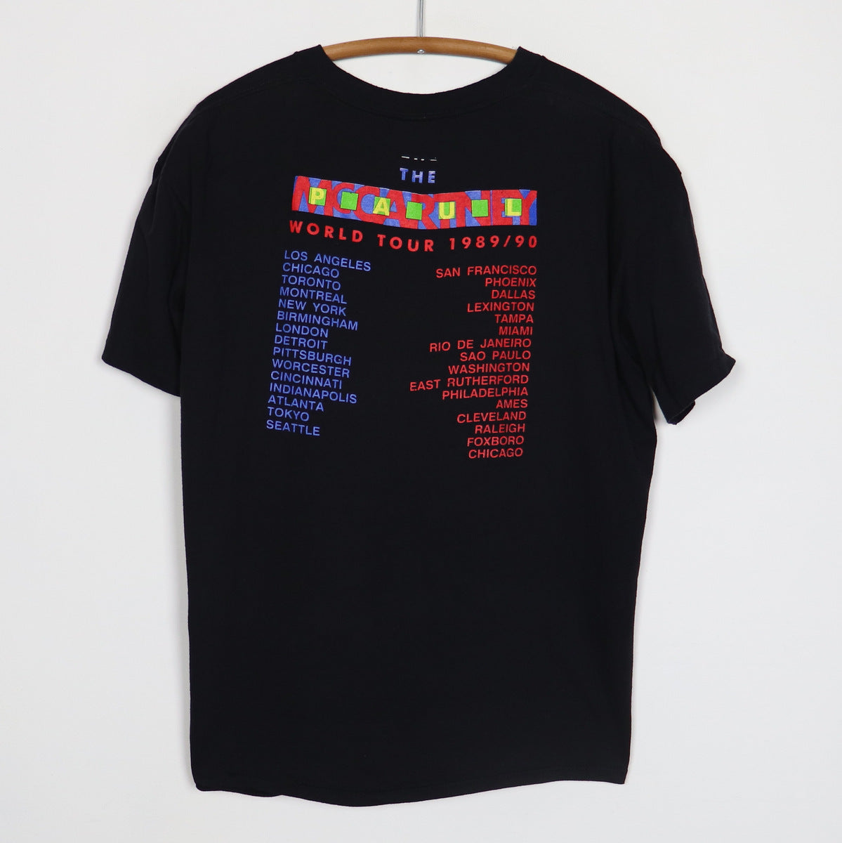 1989 Paul McCartney World Tour Shirt Style008