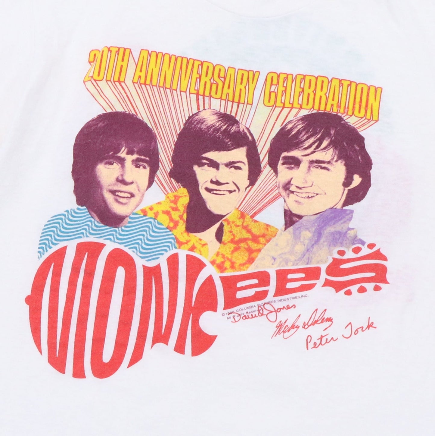 1986 The Monkees 20th Anniversary World Tour Shirt