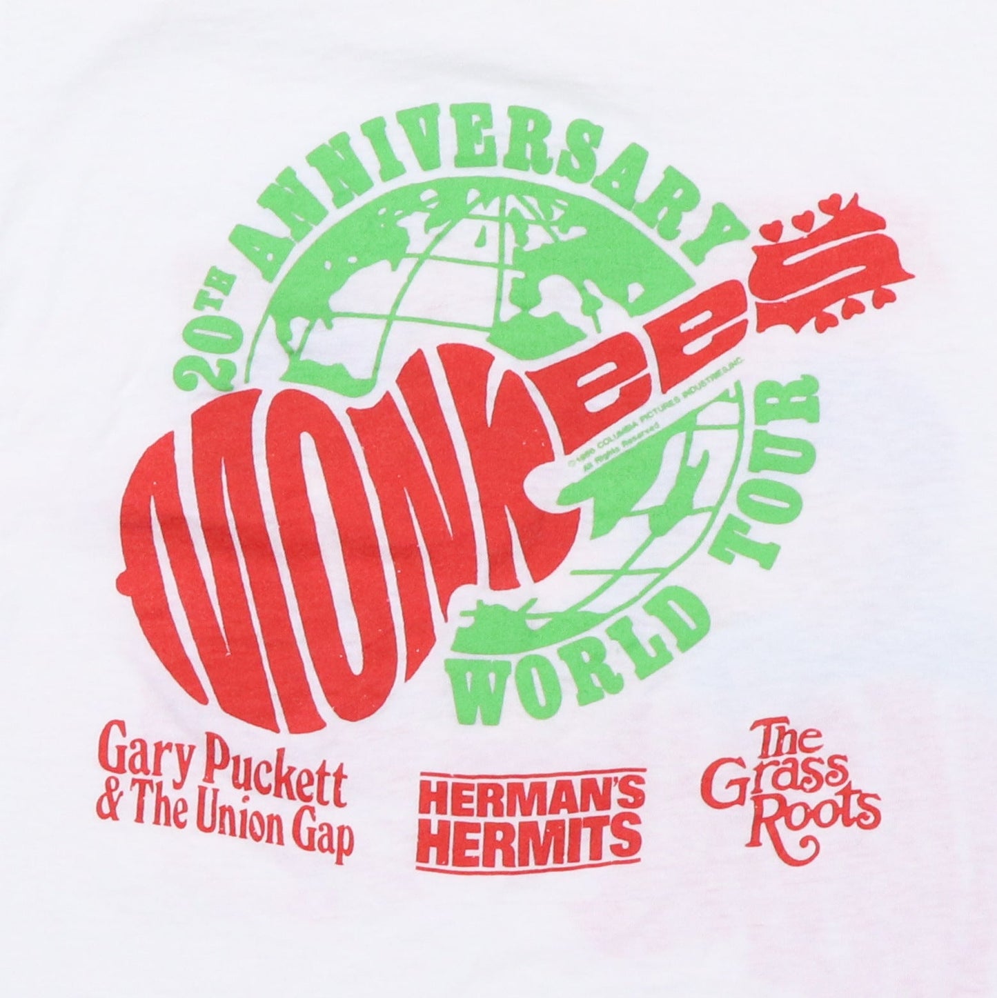 1986 The Monkees 20th Anniversary World Tour Shirt