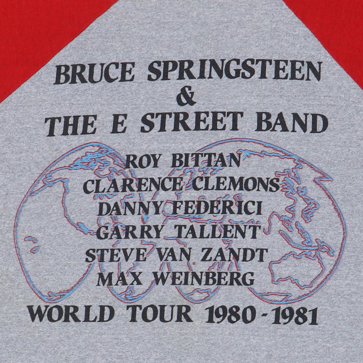 1980 Bruce Springsteen & The E Street Band World Tour Jersey Shirt Style001