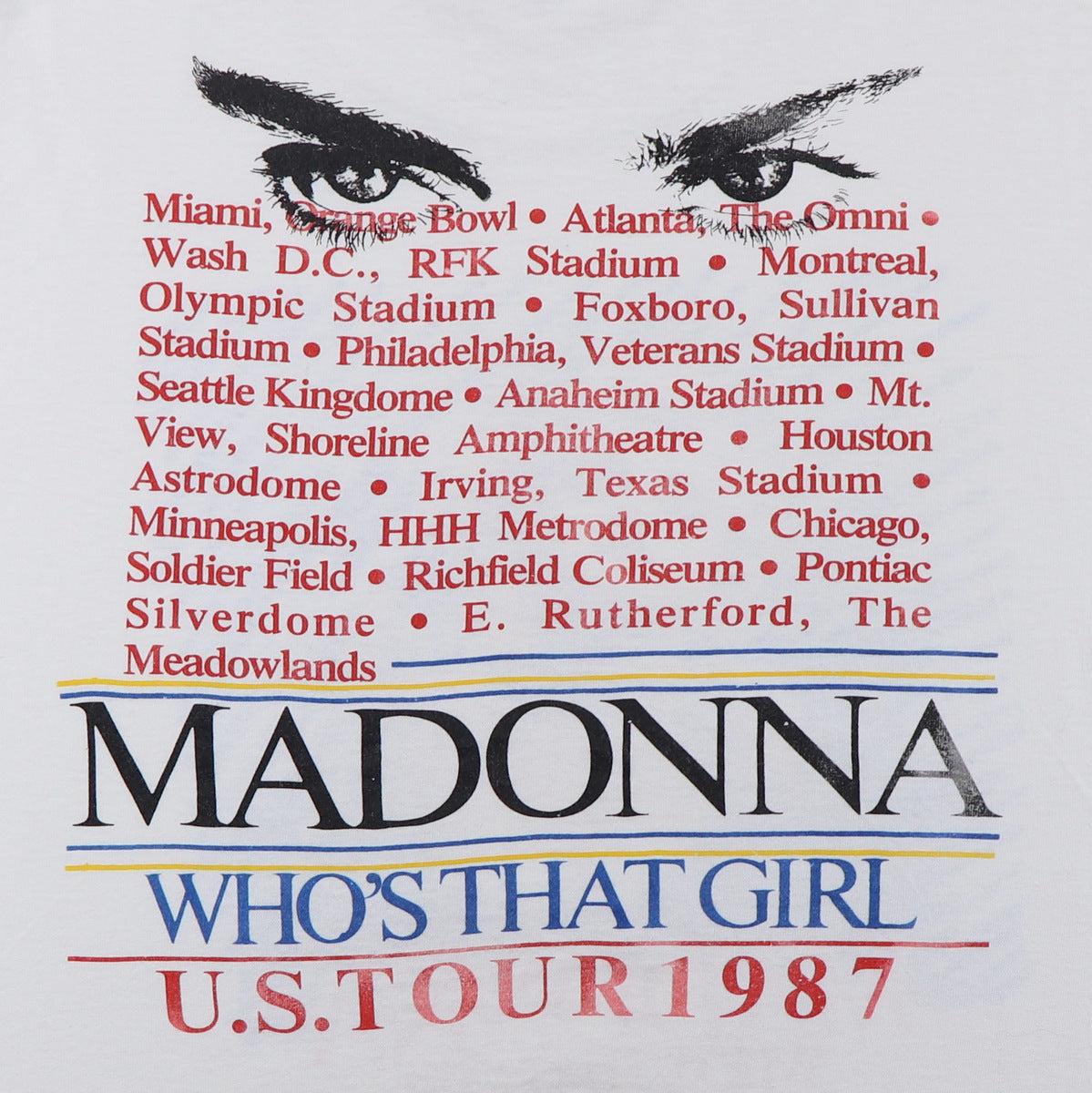 1987 Madonna Who's That Girl World Tour Shirt Style004