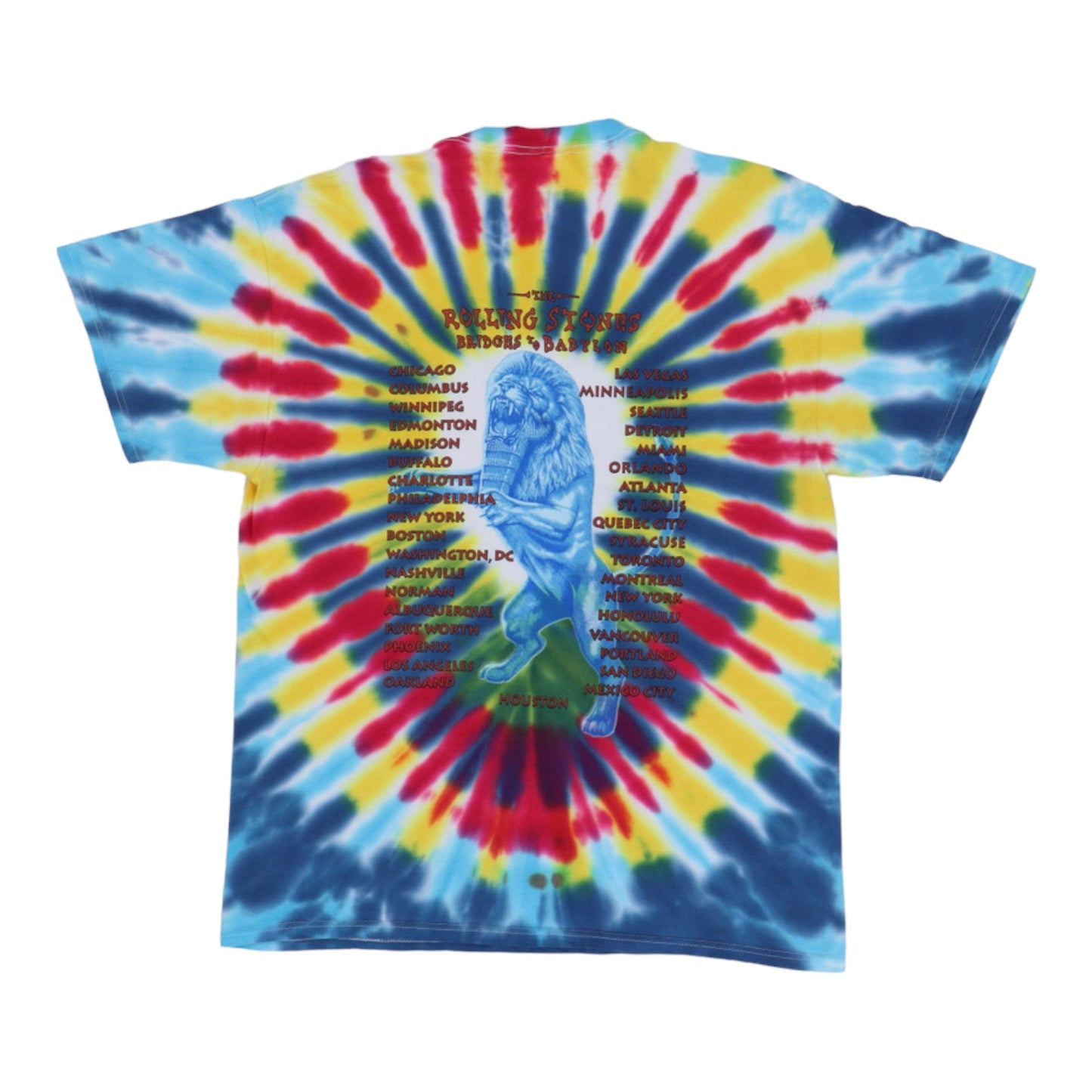 1997 Rolling Stones Bridges To Babylon Tour Tie Dye Shirt Style003
