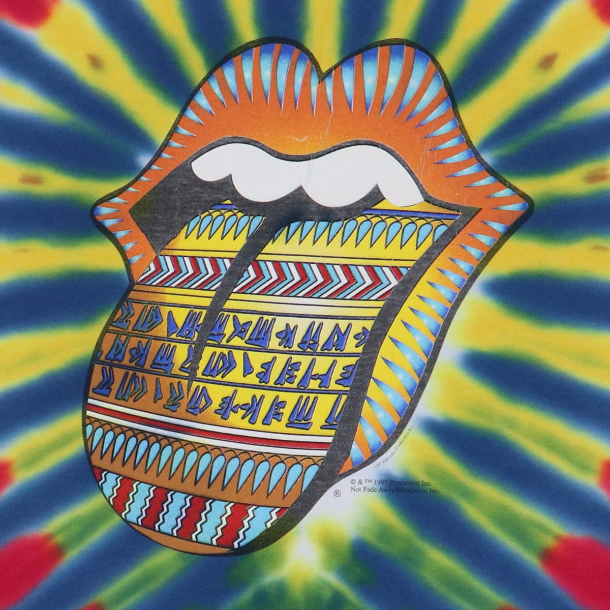 1997 Rolling Stones Bridges To Babylon Tour Tie Dye Shirt Style003