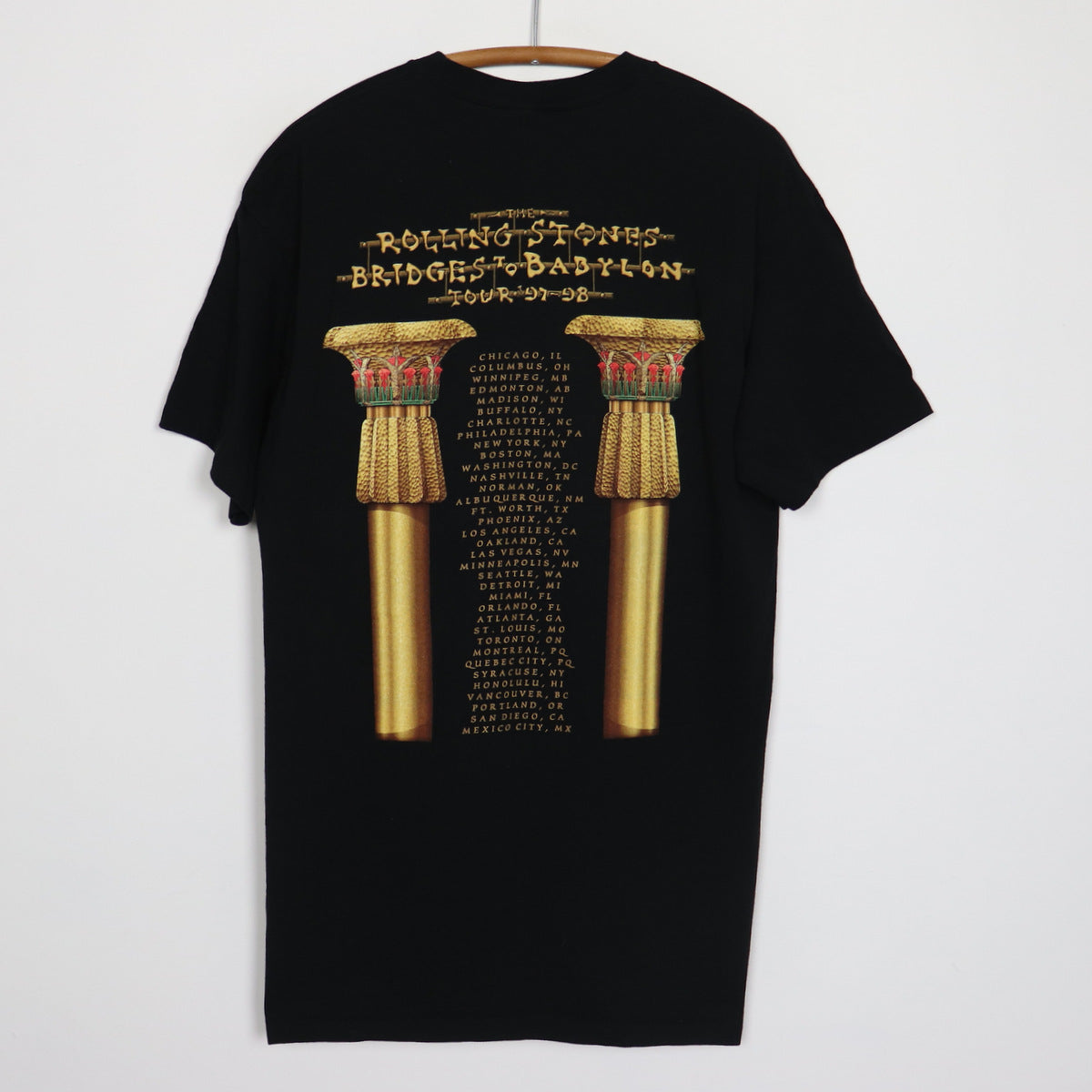 1997 Rolling Stones Bridges To Babylon Tour Shirt Style009