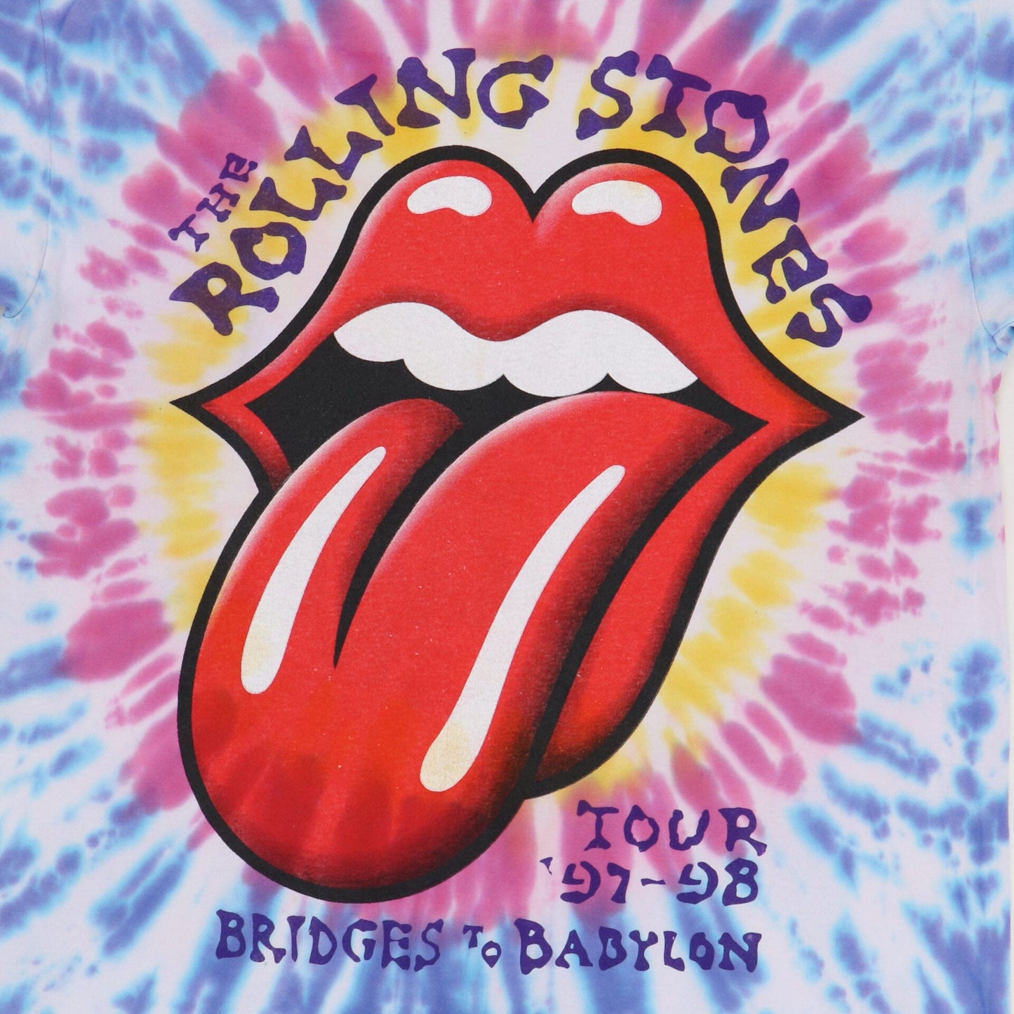 1997 Rolling Stones Bridges To Babylon Tie Dye Tour Shirt Style003