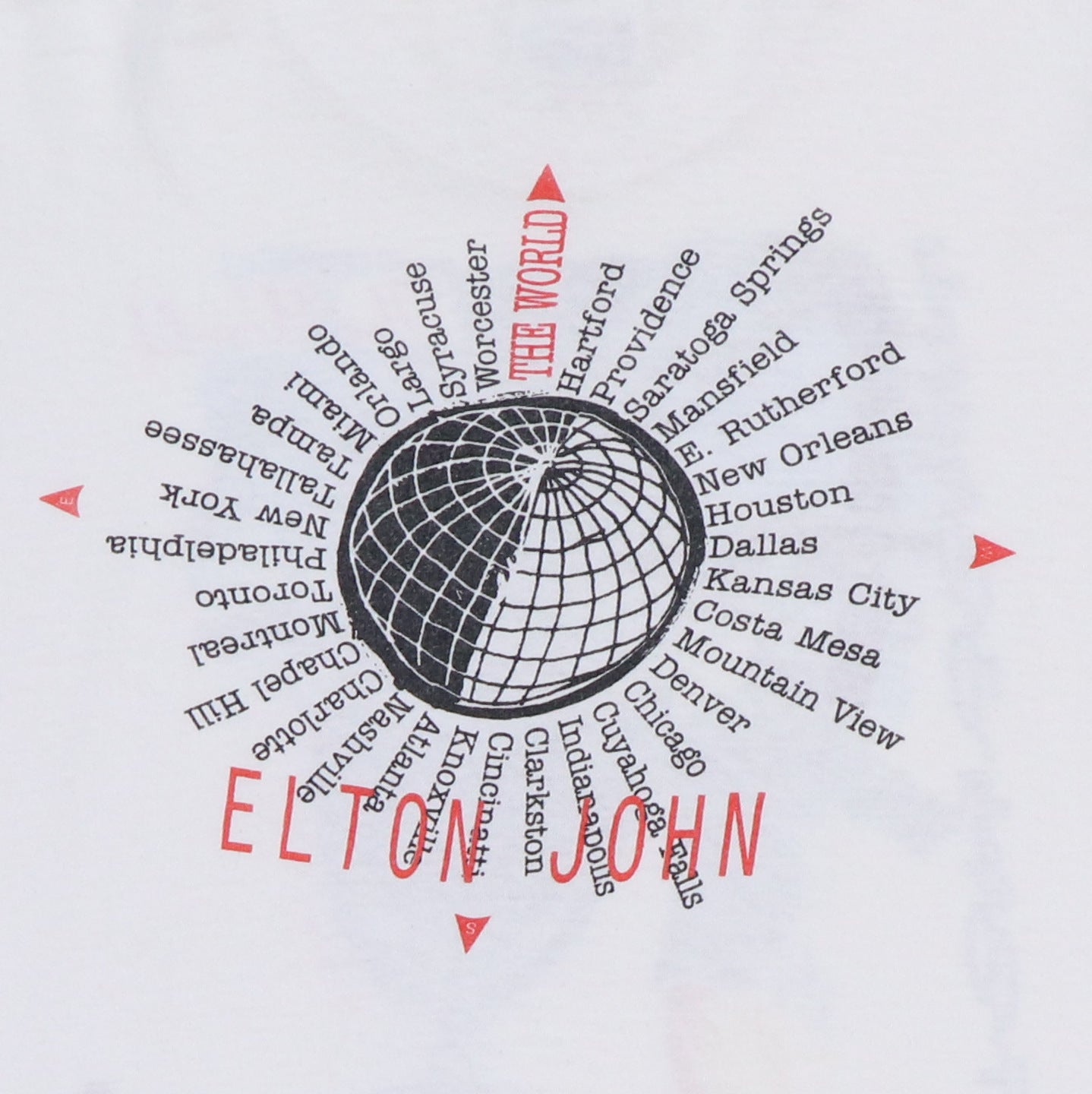 1989 Elton John The World Tour Shirt Style001