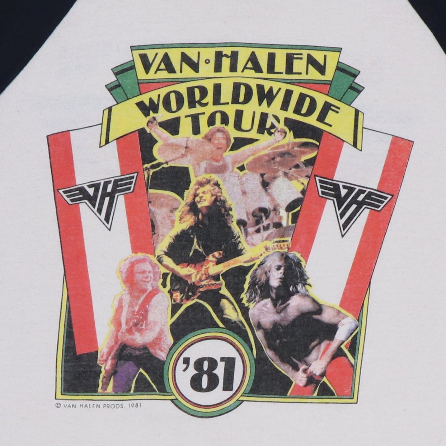 1981 Van Halen World Tour Jersey Shirt