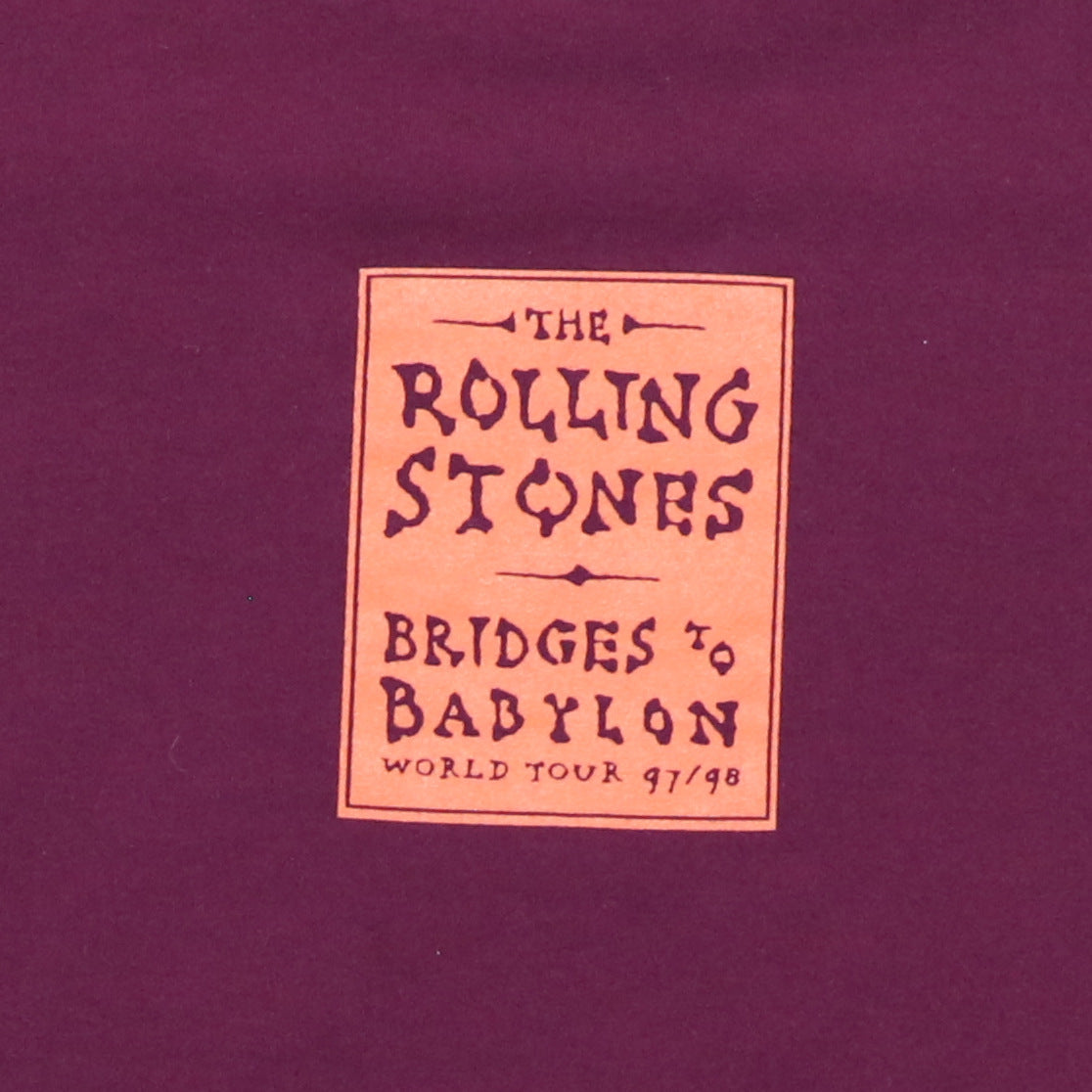 1997 Rolling Stones Bridges To Babylon Tour Shirt Style033
