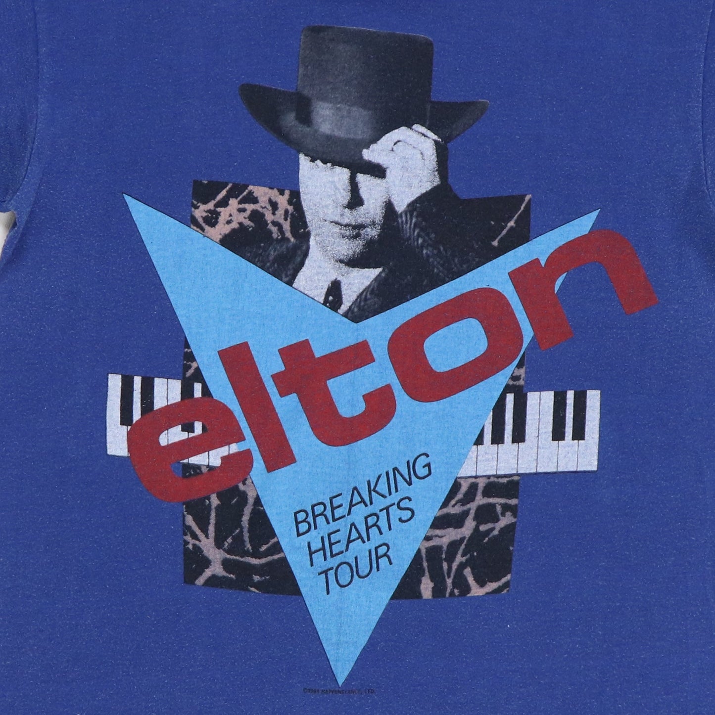 1984 Elton John Breaking Hearts Tour Shirt Style001