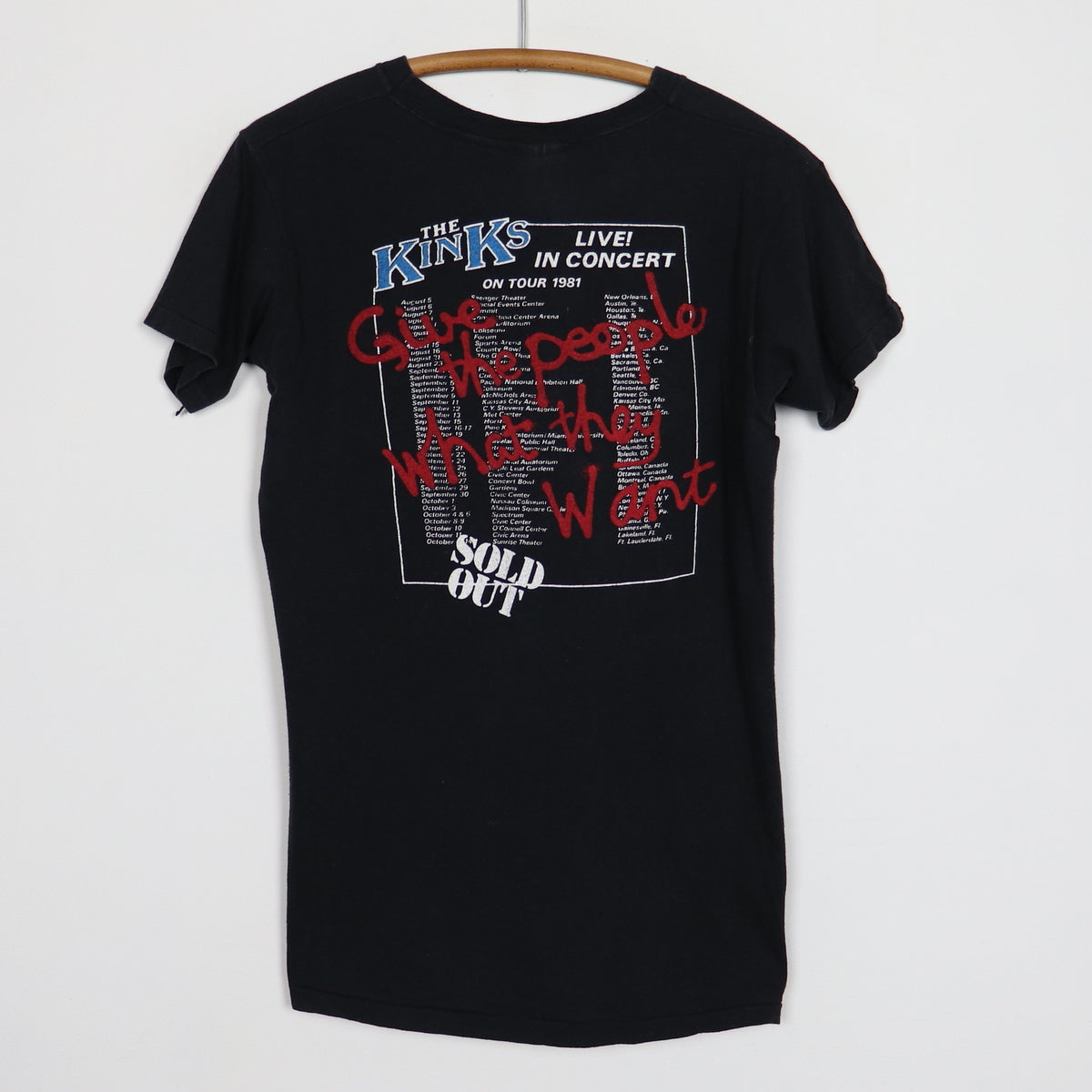 1981 The Kinks Give The People What They Want Tour Shirt Style001