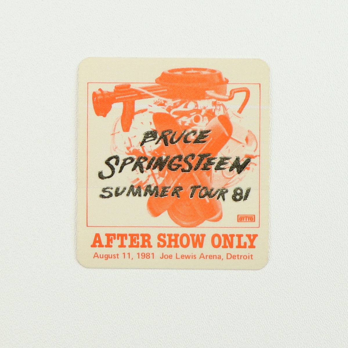 1981 Bruce Springsteen Summer Tour Aftershow Backstage Pass Style002