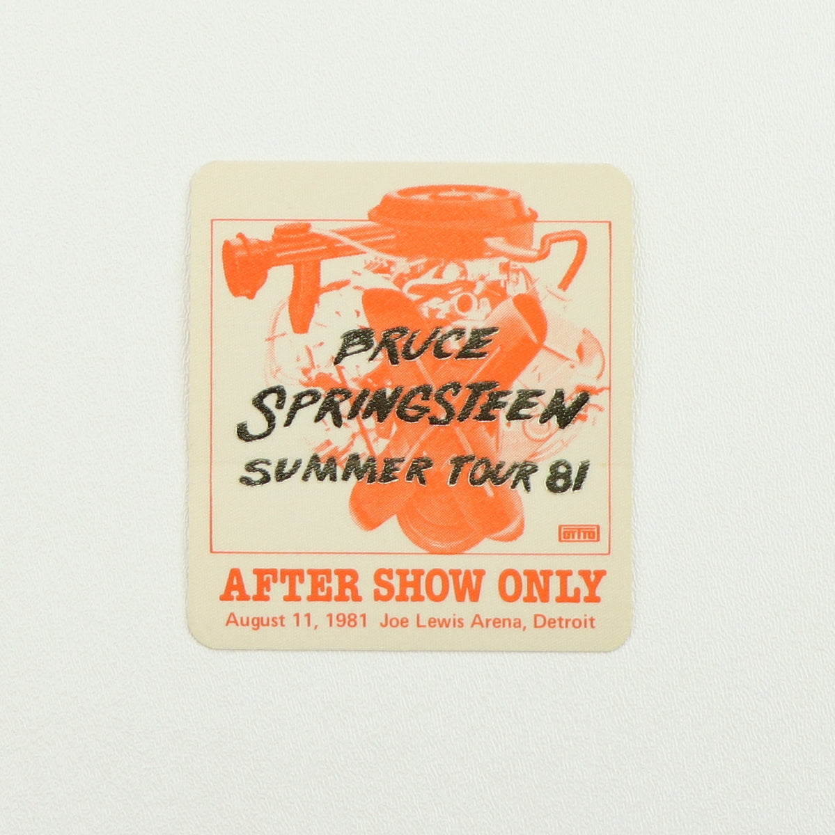 1981 Bruce Springsteen Summer Tour Aftershow Backstage Pass Style005