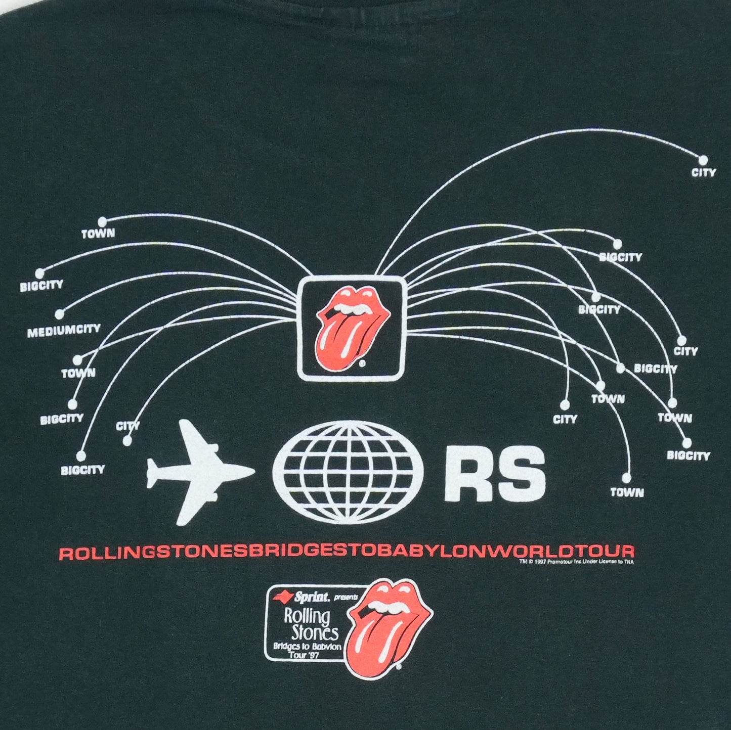 1997 Rolling Stones Bridges To Babylon Tour Shirt Style034
