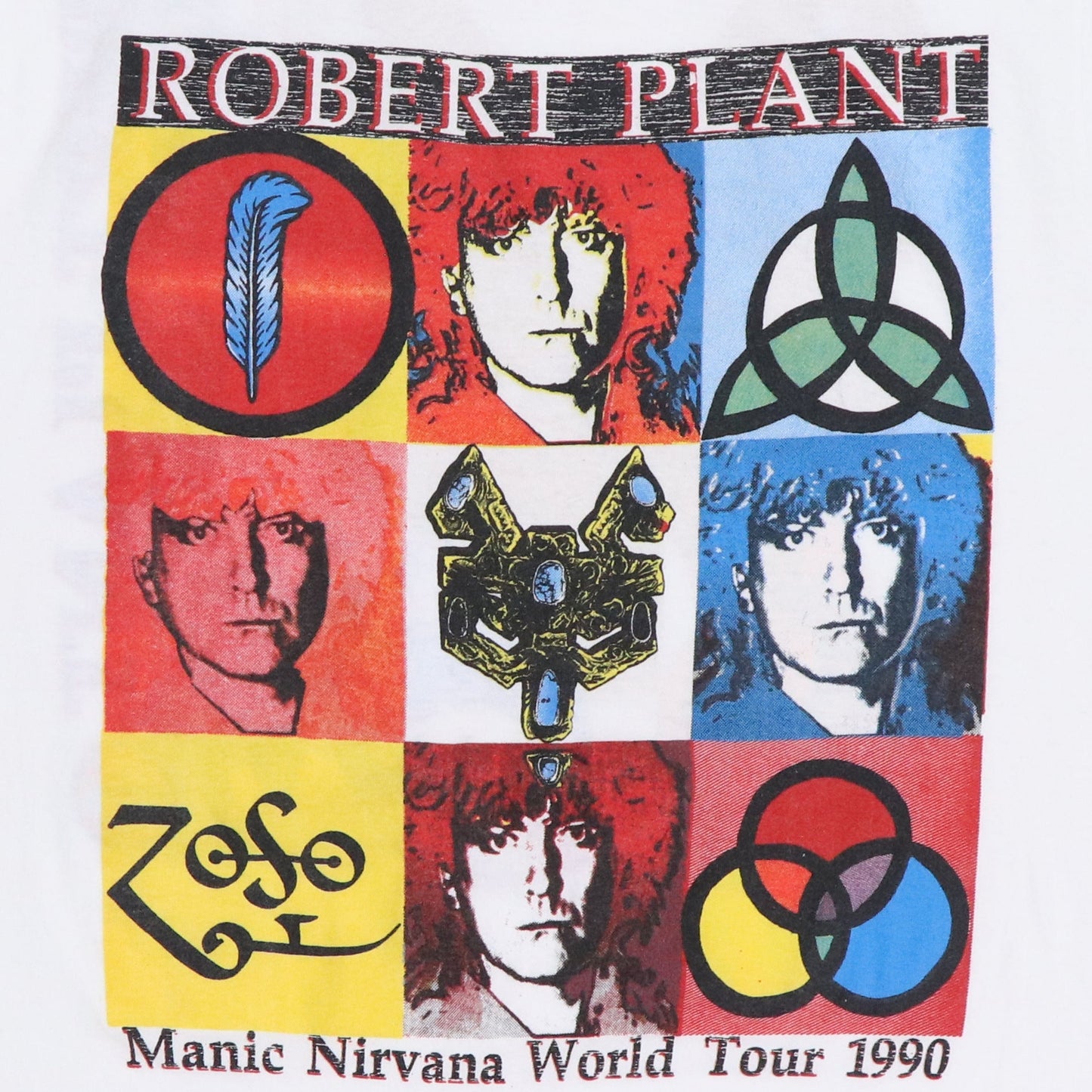1990 Robert Plant Manic Nirvana World Tour Shirt