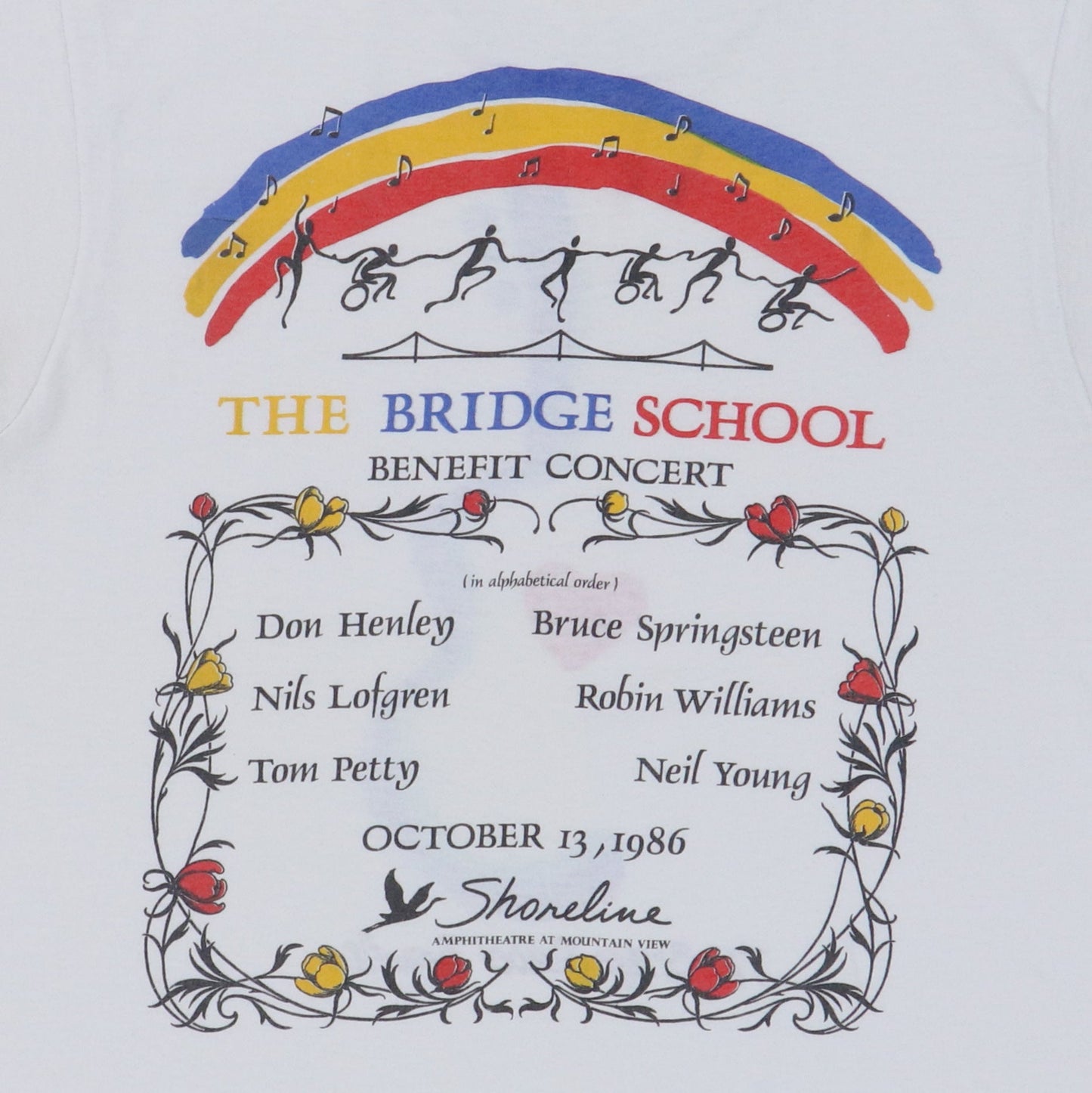 1986 Bridge School Benefit Concert Shirt Style001
