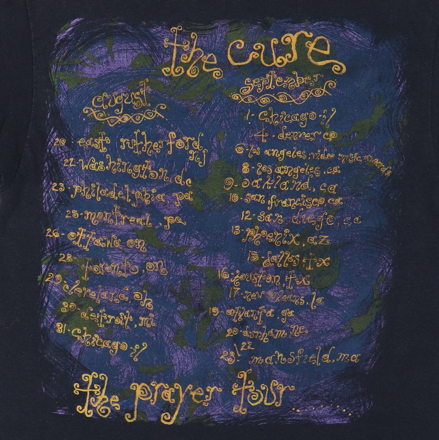 1989 The Cure The Prayer Tour Shirt Style002