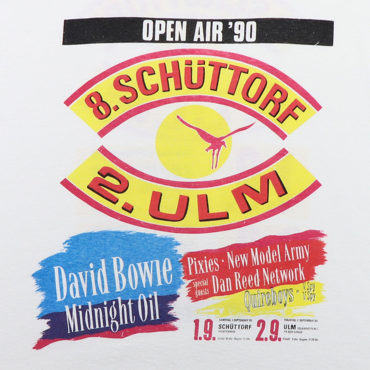 1990 Open Air Festival David Bowie The Pixies Concert Shirt