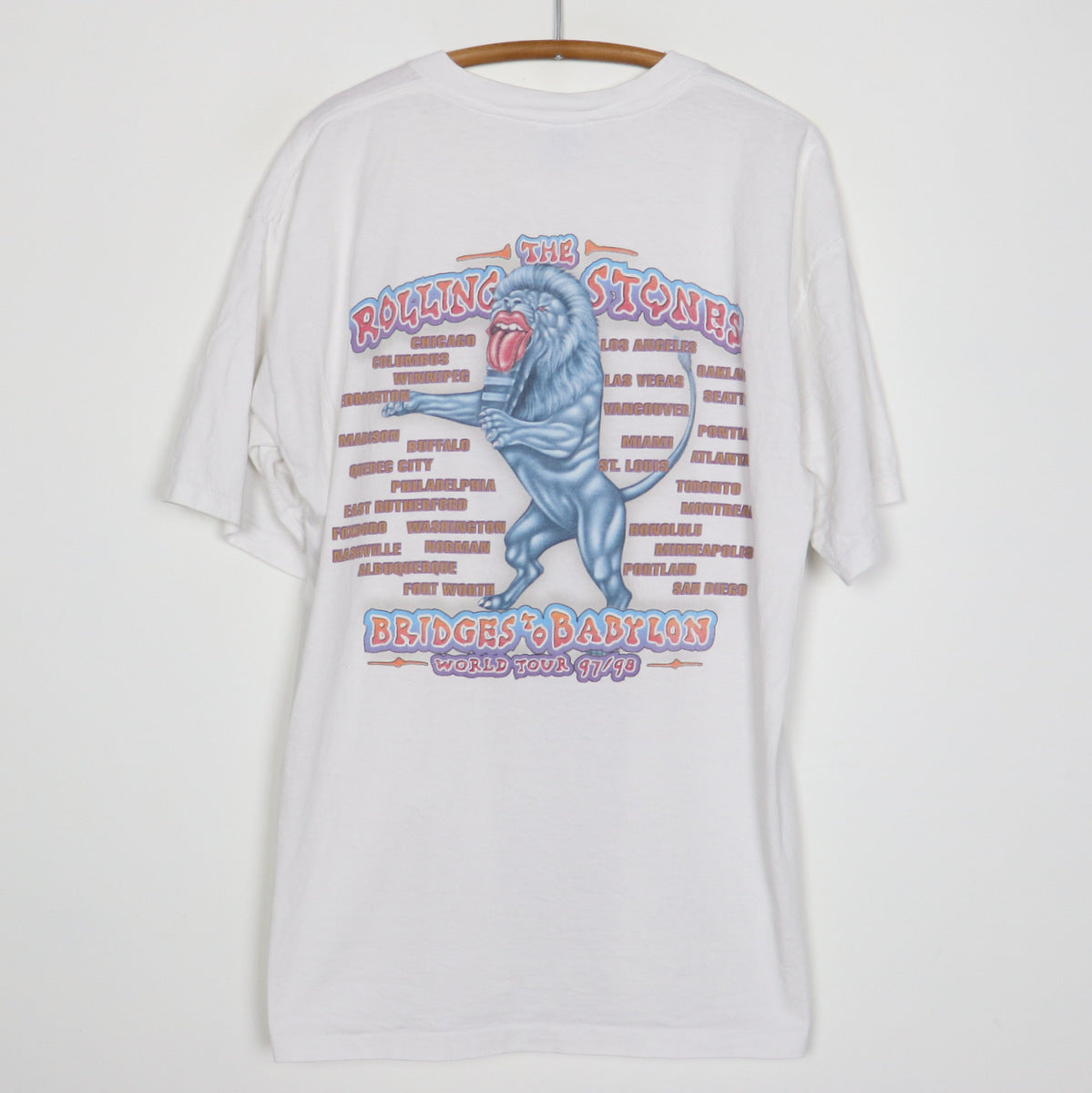 1997 Rolling Stones Bridges To Babylon Tour Shirt Style012