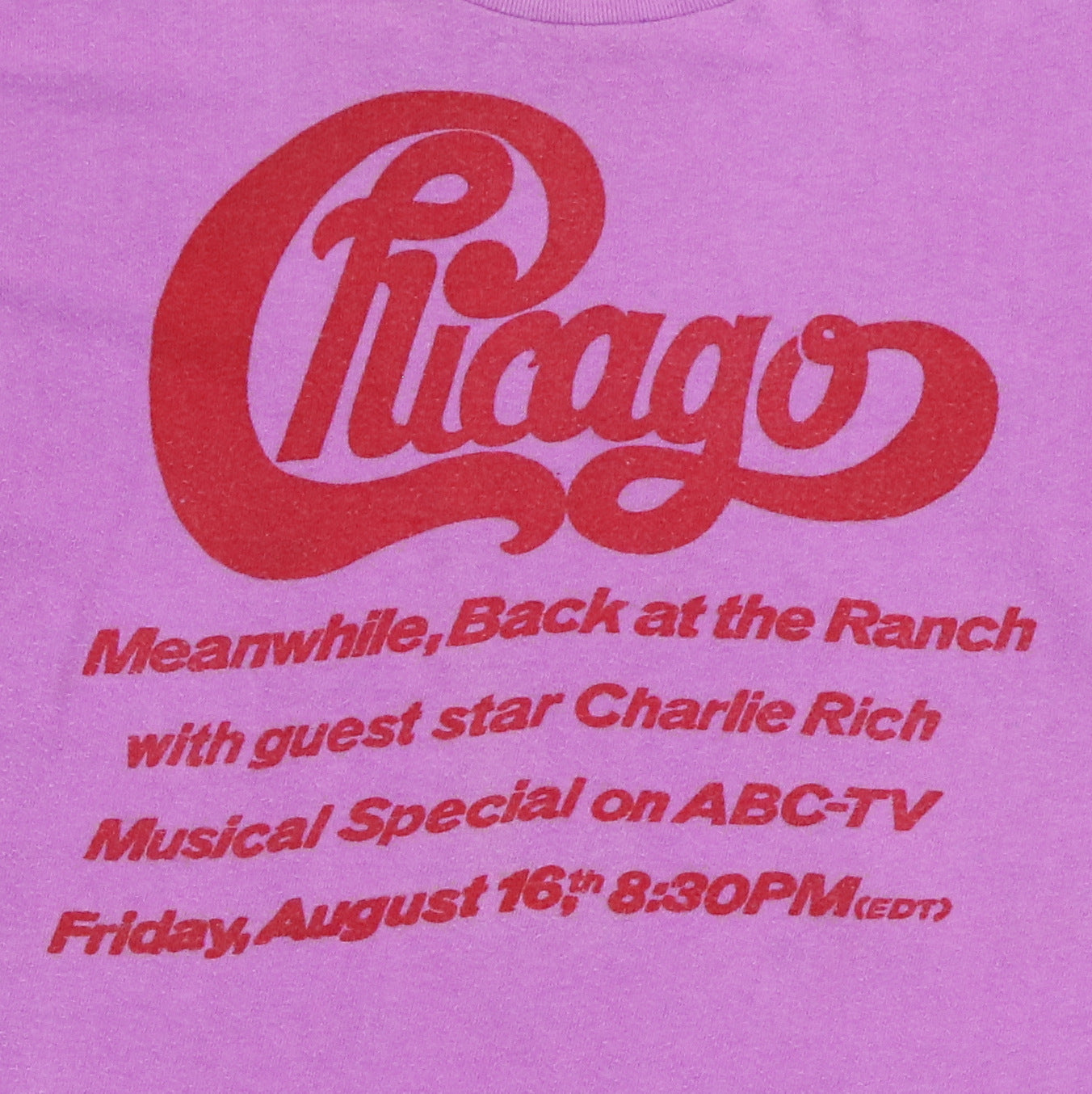 1974 Chicago Meanwhile Back At The Ranch ABC TV Special Shirt Style002