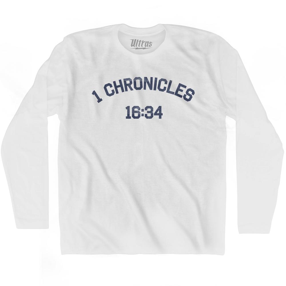 1 Chronicles 16 34 Adult Cotton Long Sleeve T-Shirt
