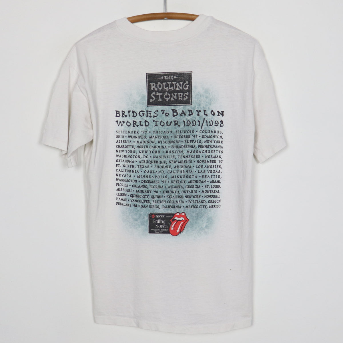 1997 Rolling Stones Bridges To Babylon Tour Shirt Style013