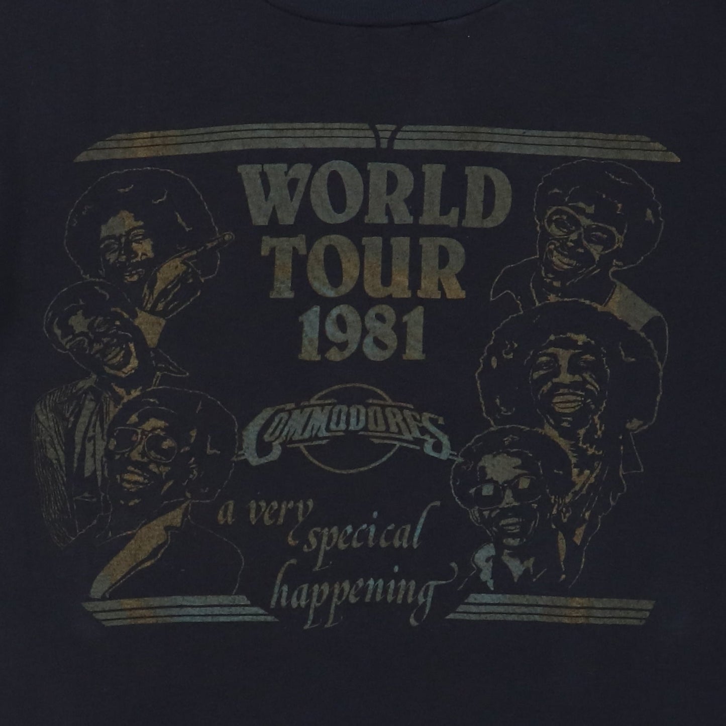 1981 Commodores In The Pocket World Tour Shirt Style001