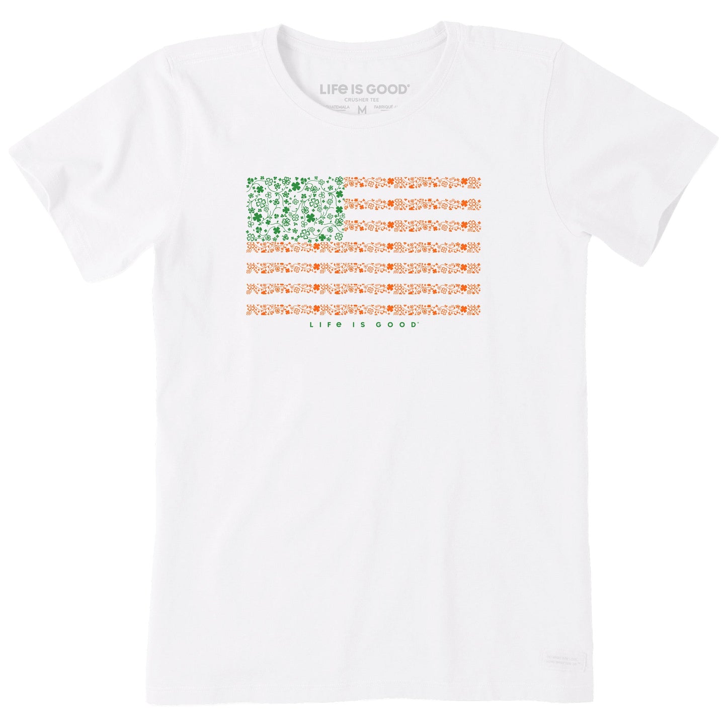 Women's Irish American Clover Flag Short Sleeve Crusher Tee
