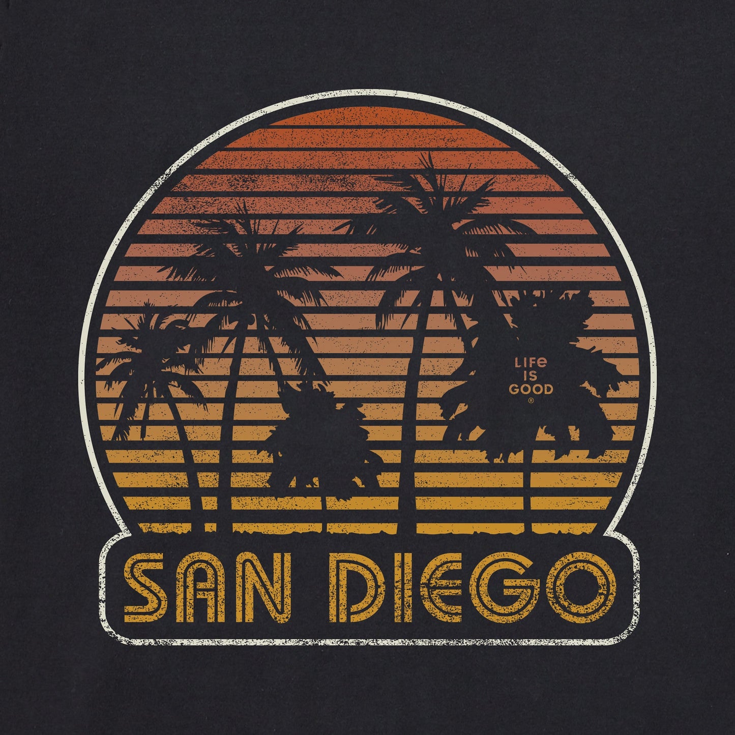Men's San Diego Retro Palms Short Sleeve Crusher Tee
