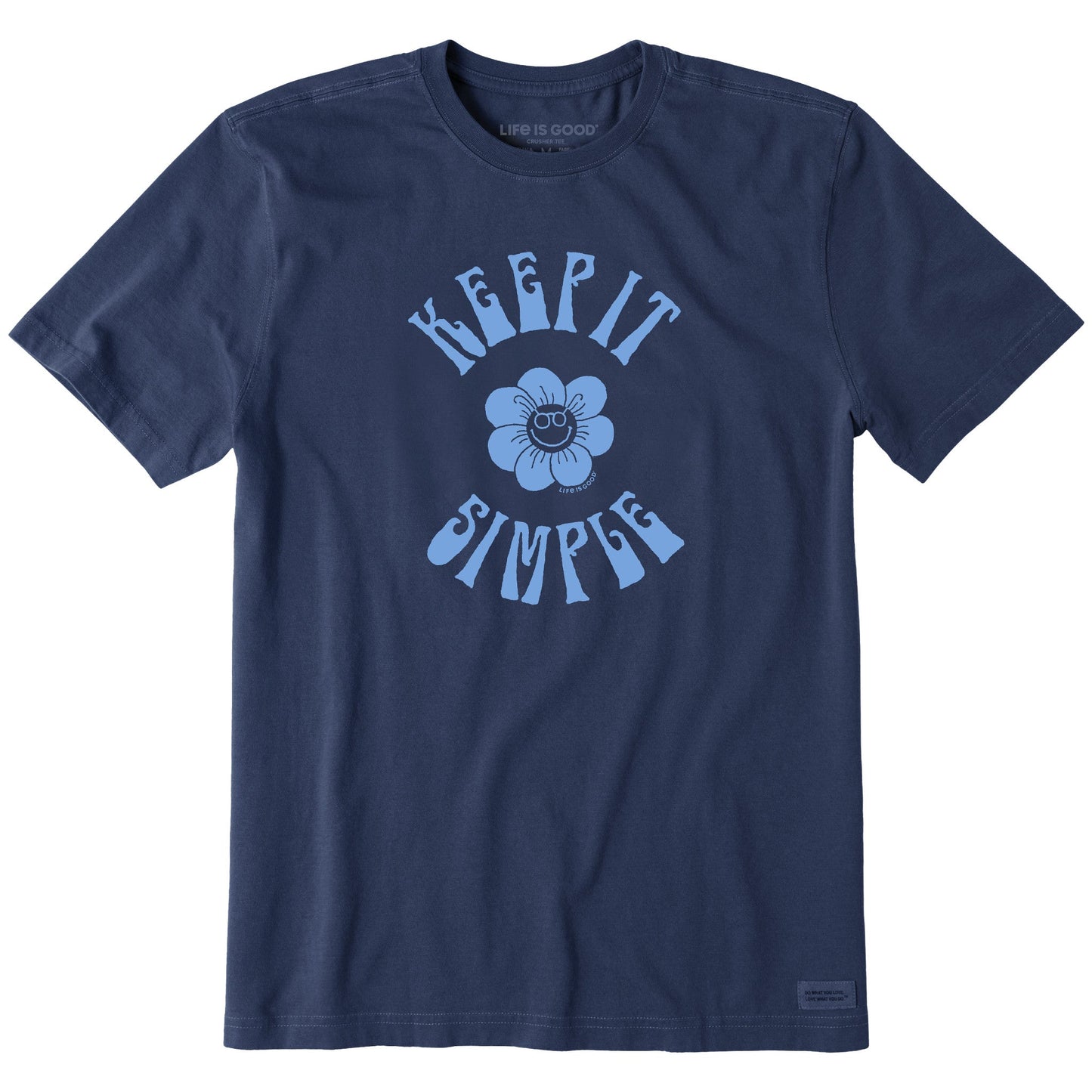 Men's Keep it Simple Happy Flower Short Sleeve Tee