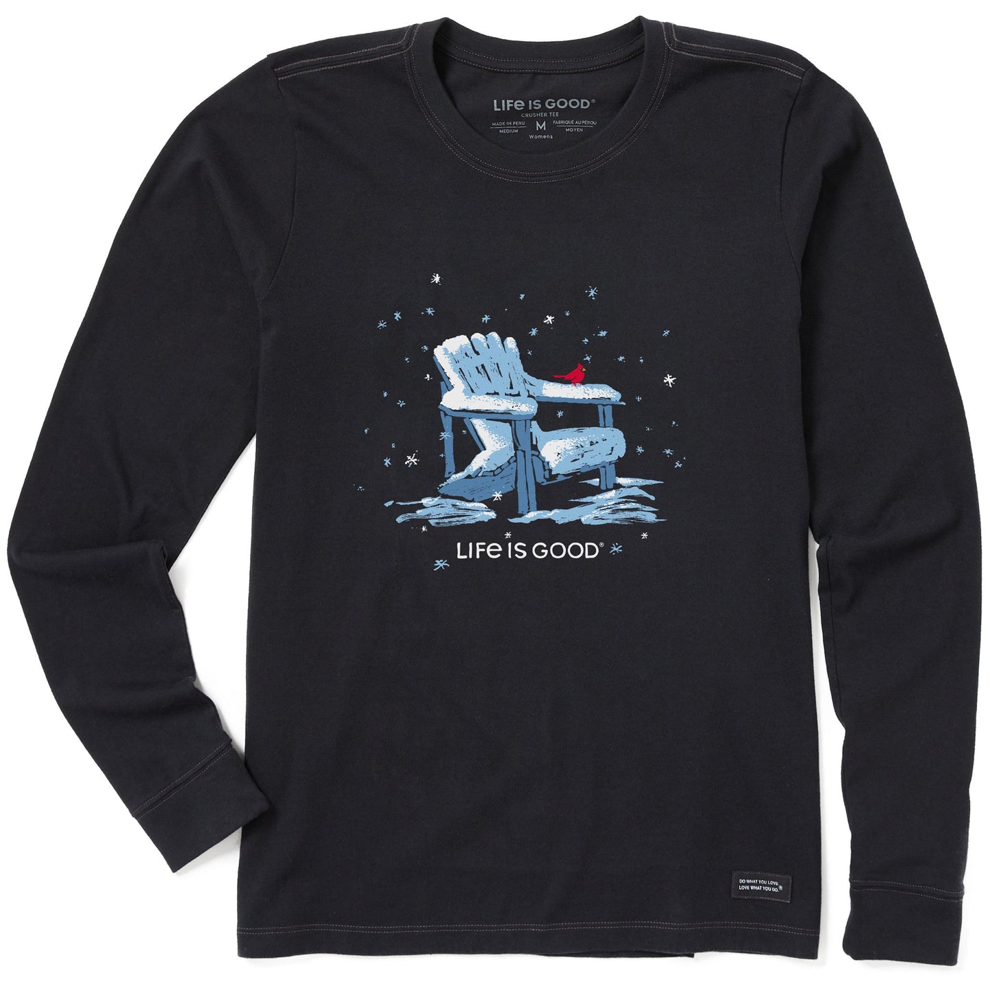 Women's Snowy Adirondack Cardinal Long Sleeve Crusher Tee