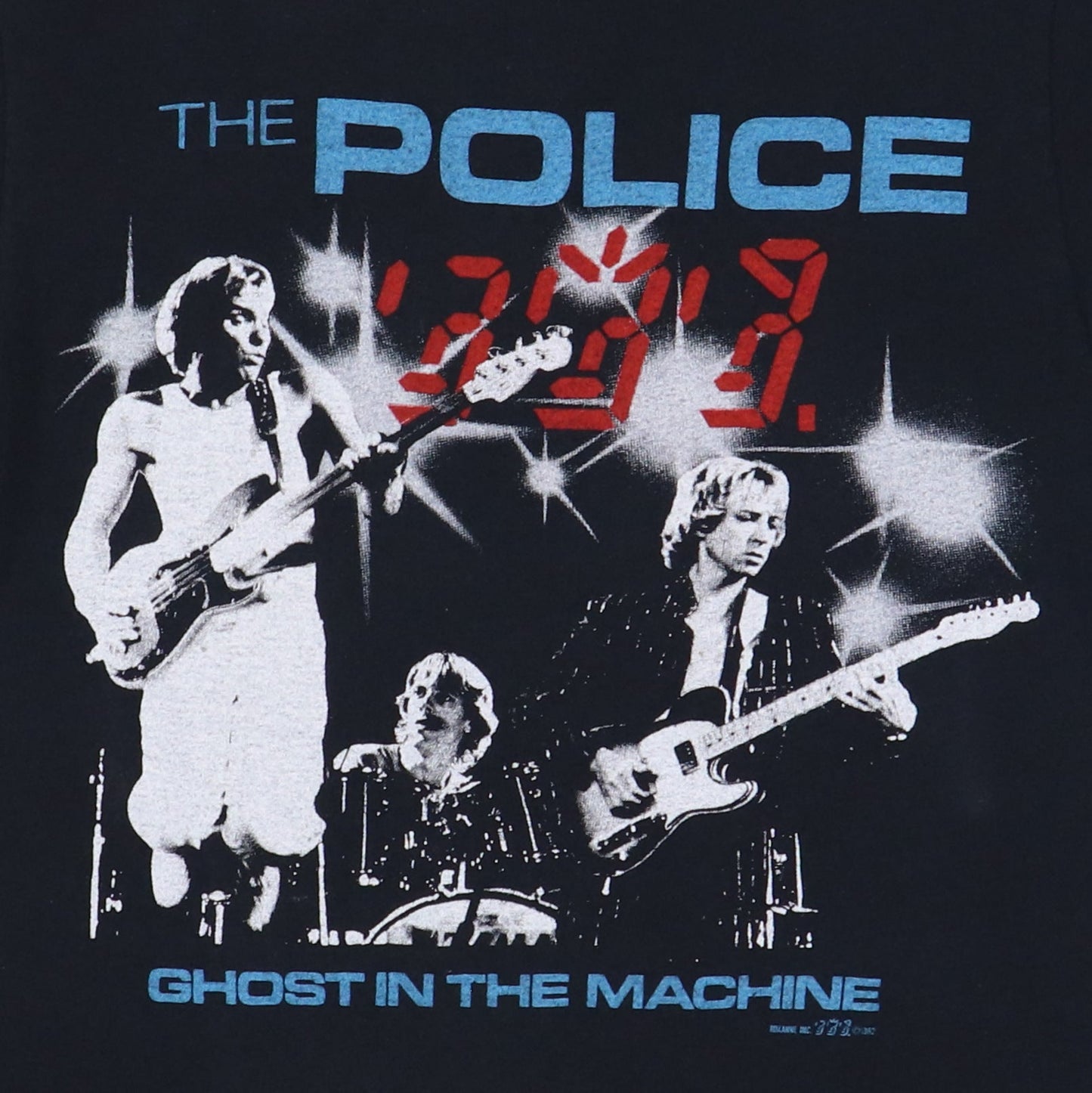 1982 The Police Ghost In The Machine Tour Shirt Style001