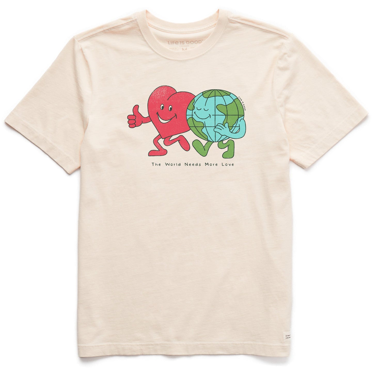 Men's Heart & World Needs More Love Short Sleeve Crusher Tee