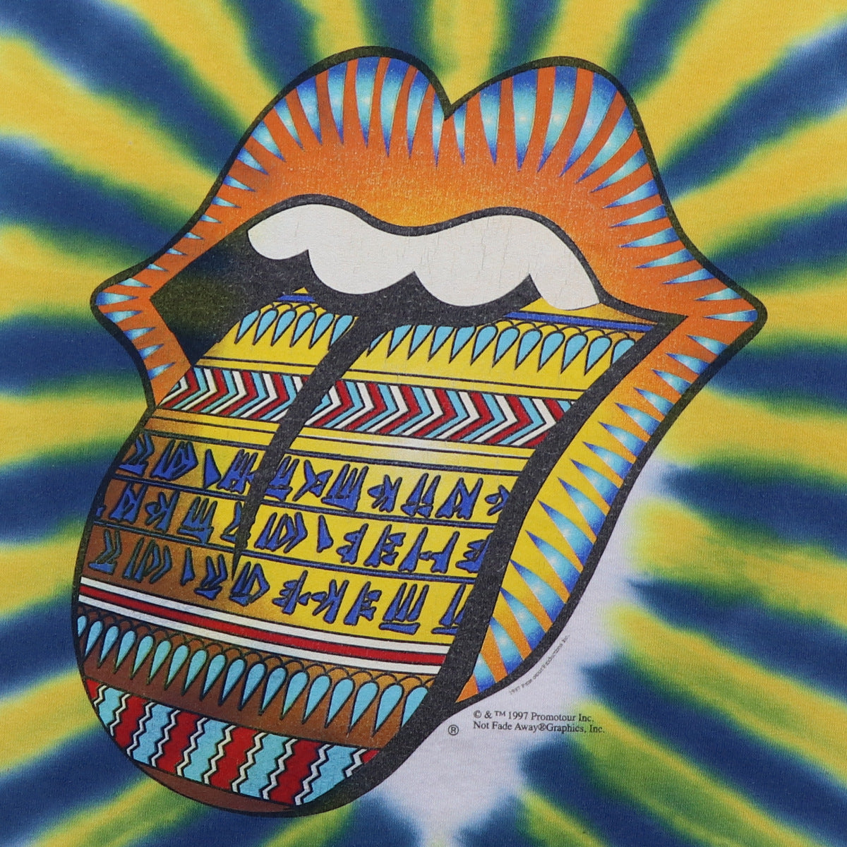 1997 Rolling Stones Bridges To Babylon Tie Dye Tour Shirt Style002