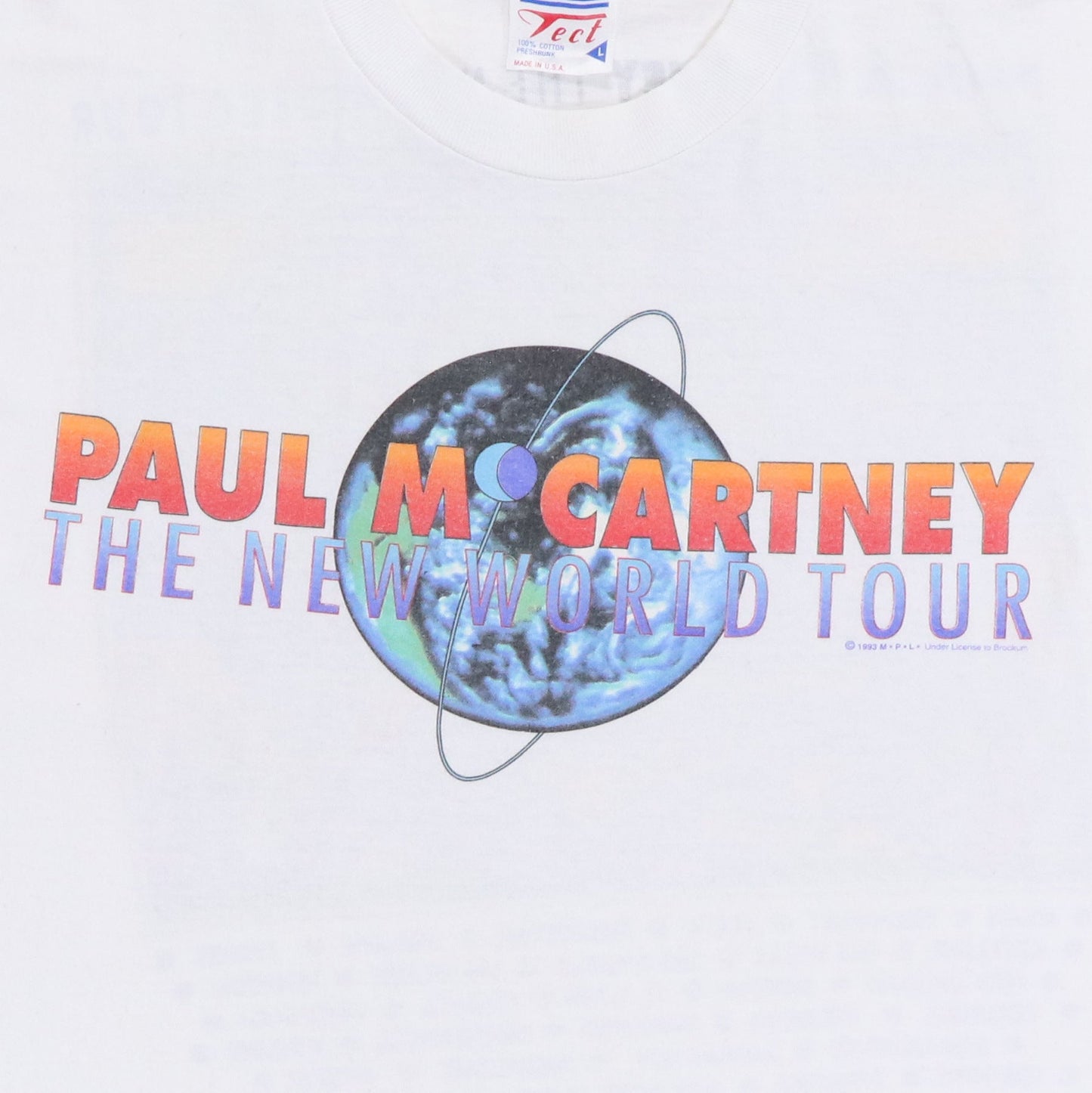 1993 Paul McCartney New World Tour Shirt Style005