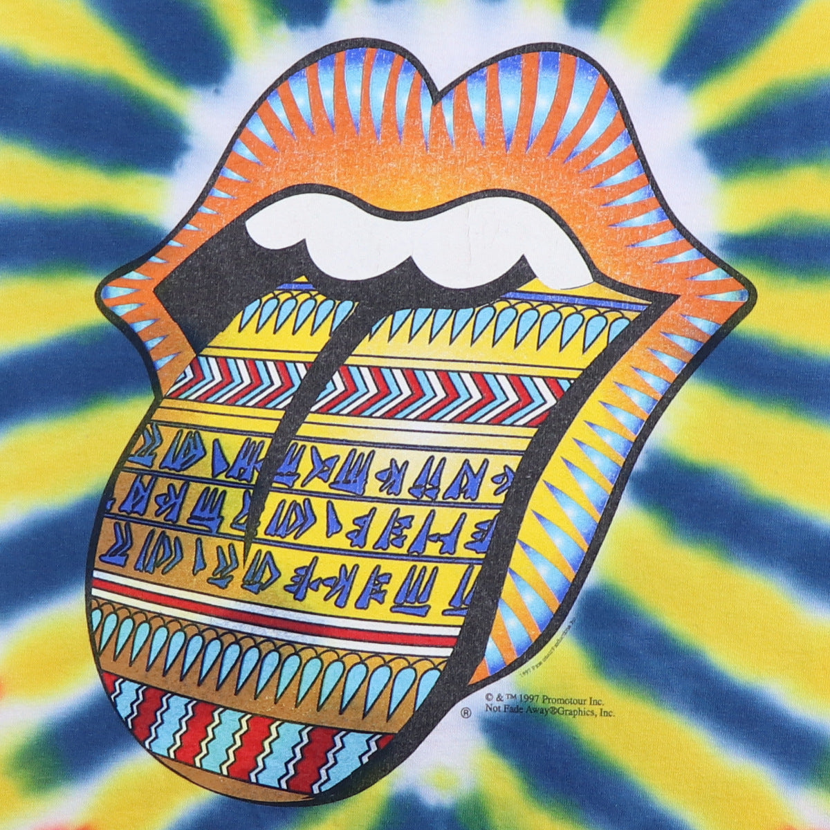 1997 Rolling Stones Bridges To Babylon Tour Tie Dye Shirt Style001
