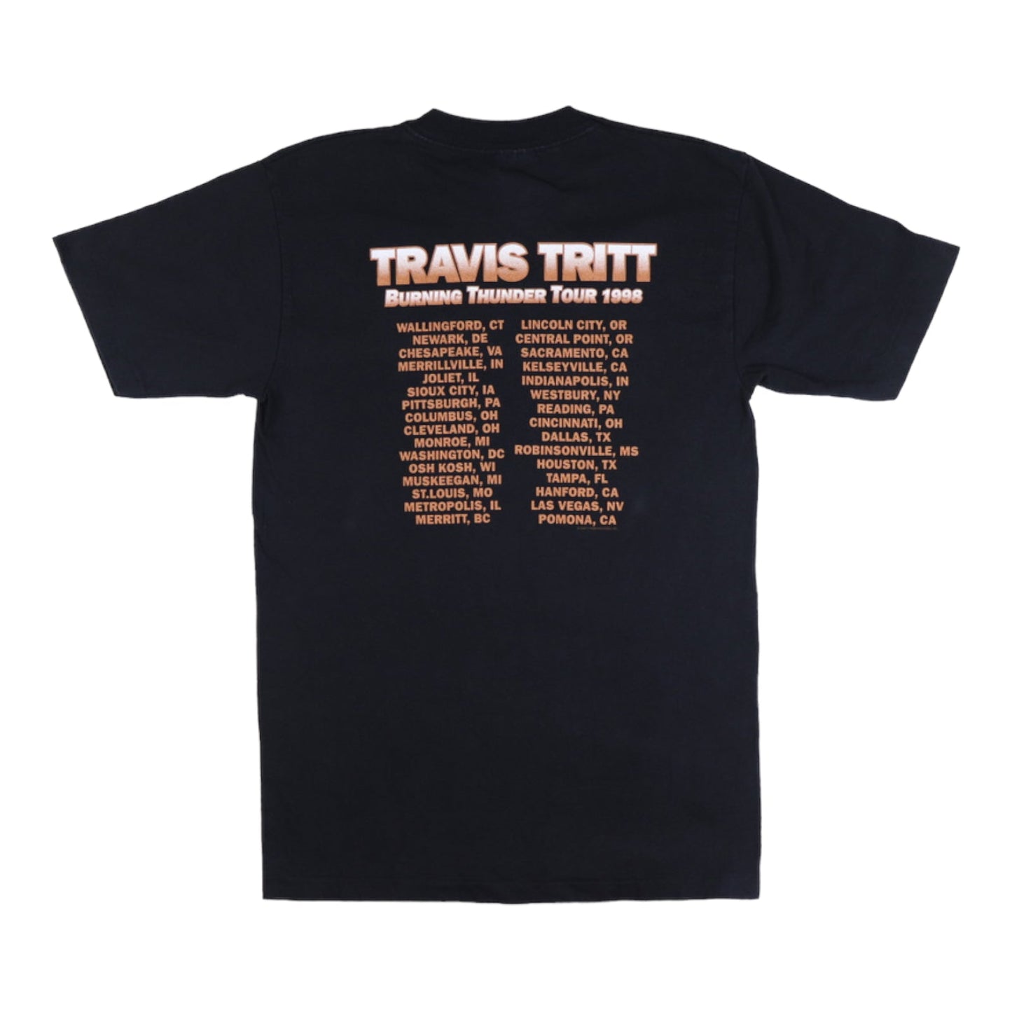 1998 Travis Tritt Burning Thunder Tour Shirt Style001
