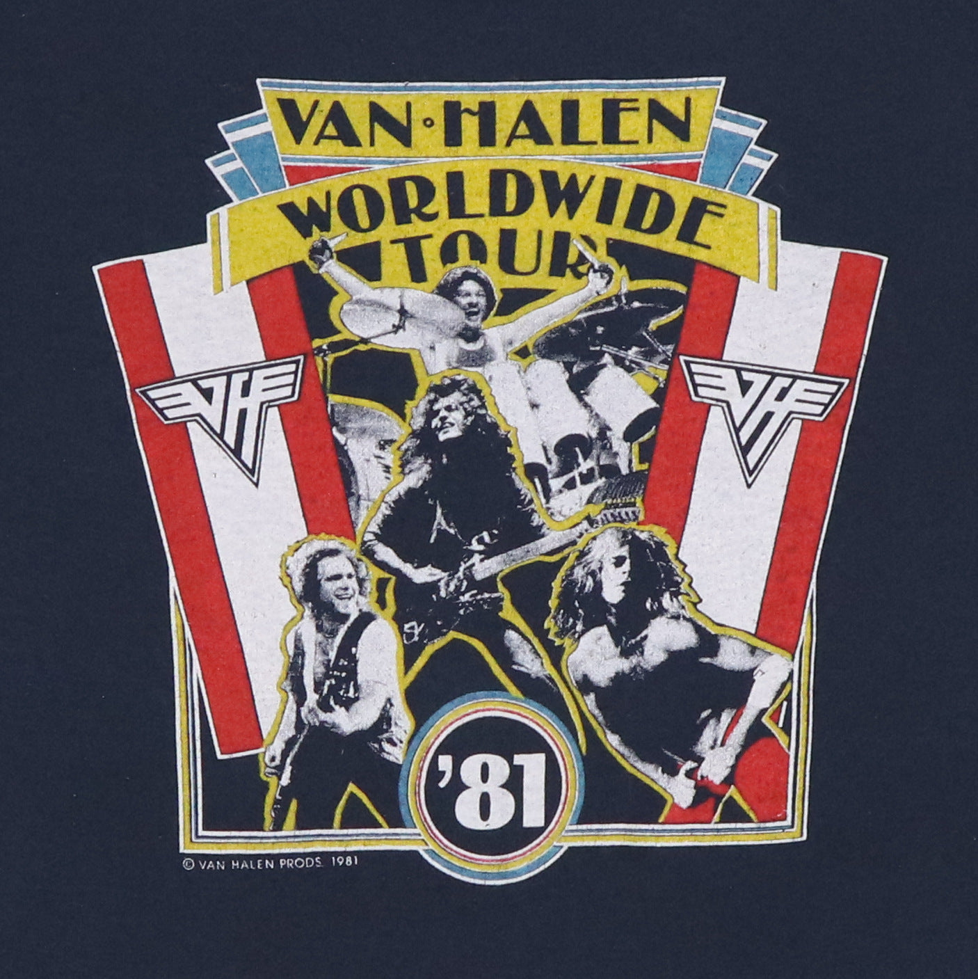 1981 Van Halen World Tour Shirt Style002