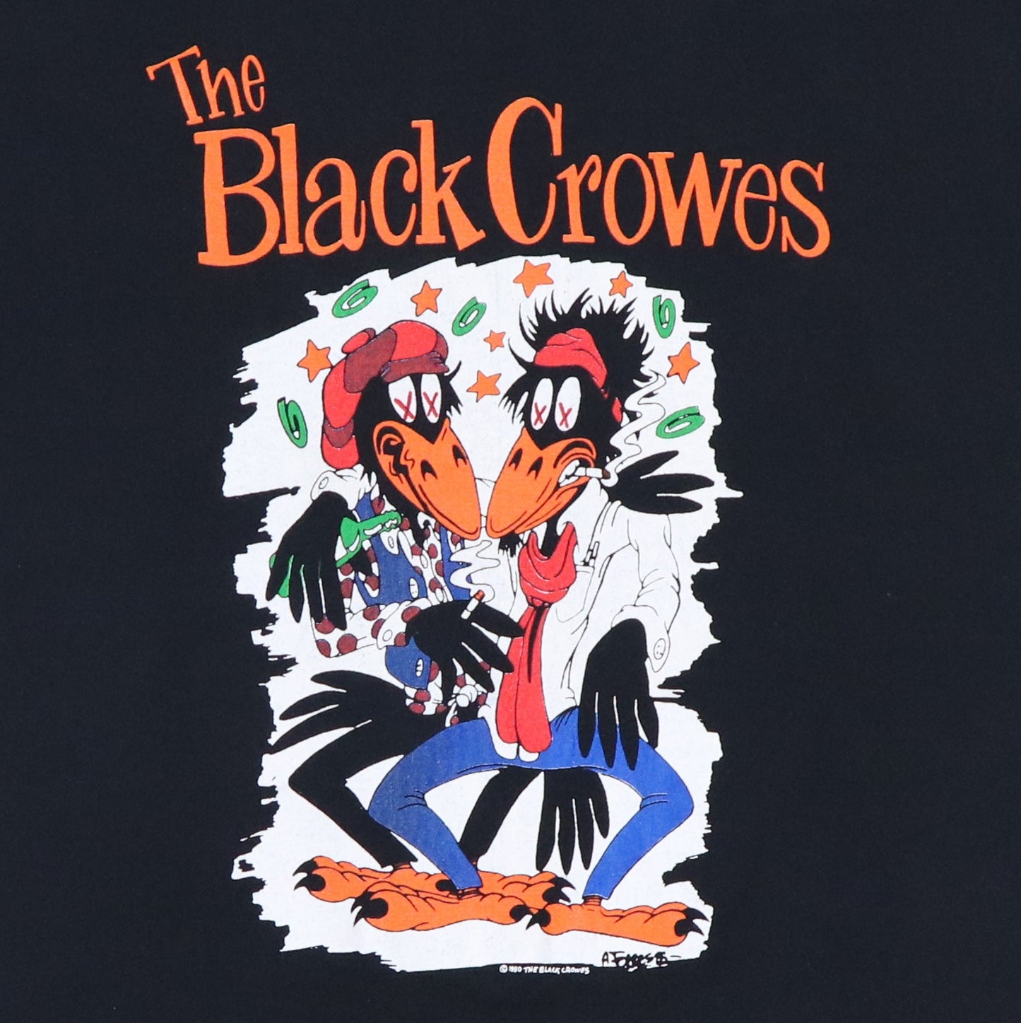 1990 Black Crowes Shake Your Money Maker Tour Shirt Style002