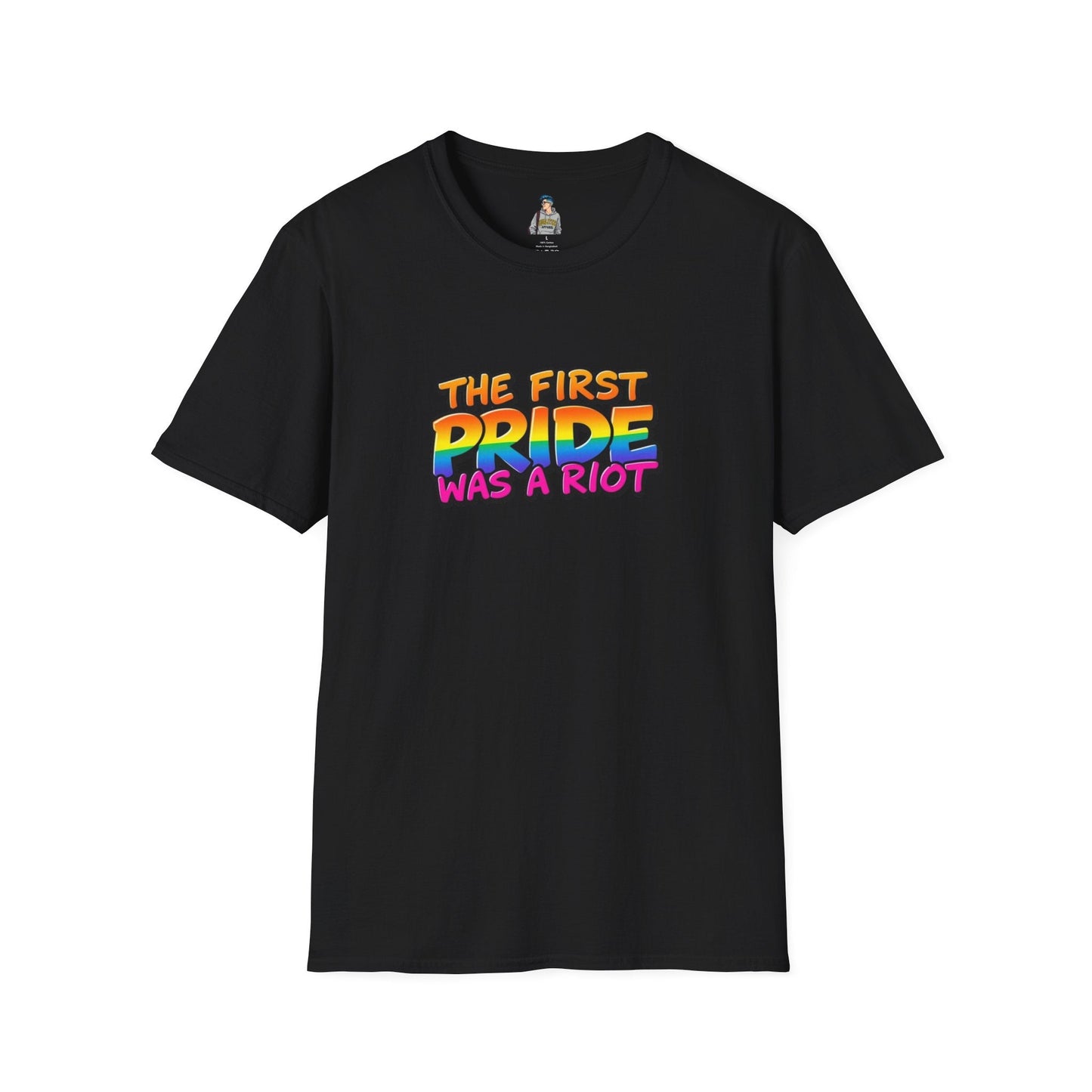 The First Pride Was A Riot Unisex softstyleTee