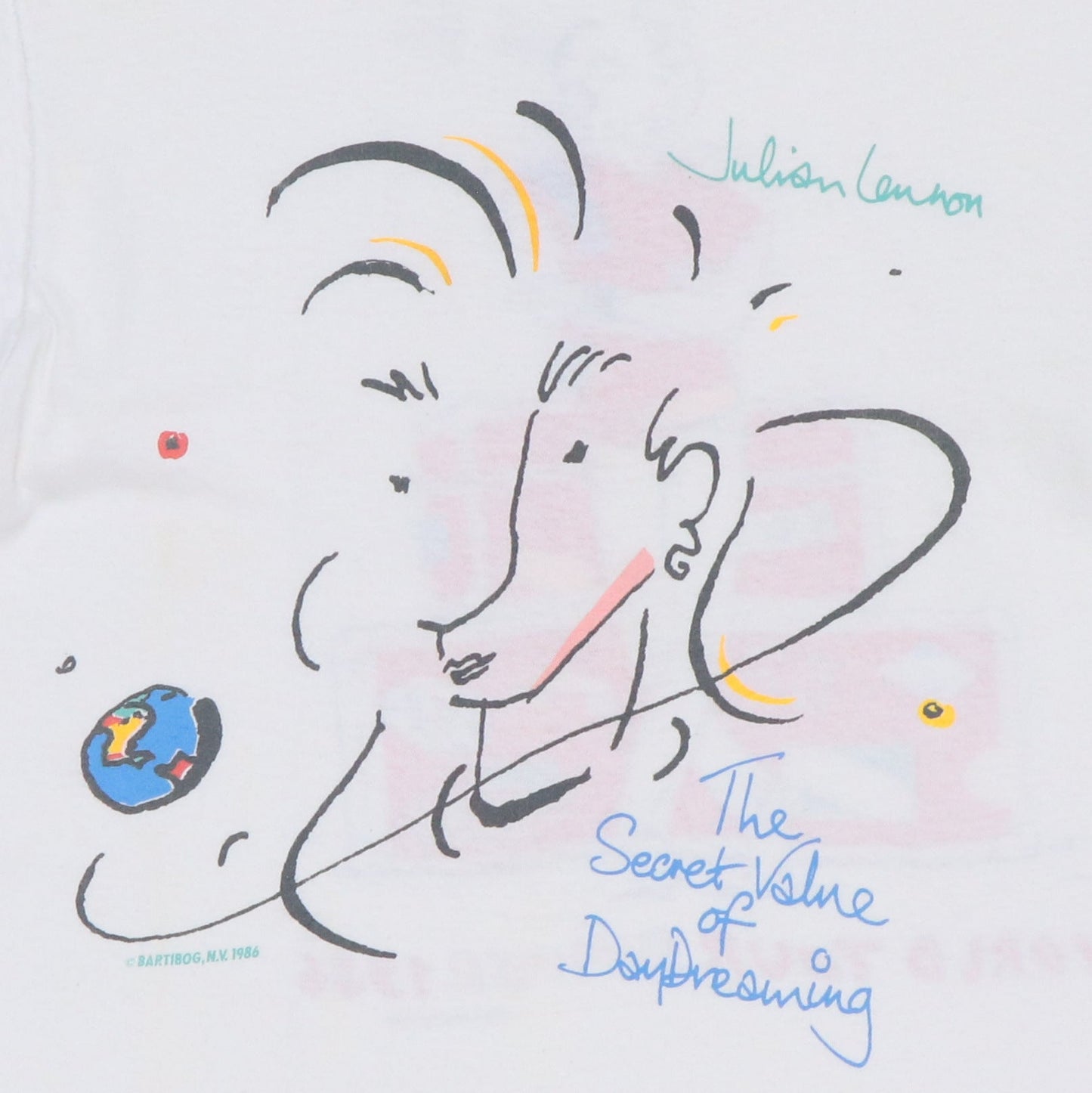 1986 Julian Lennon The Secret Value Of Day Dreaming World Tour Shirt Style001