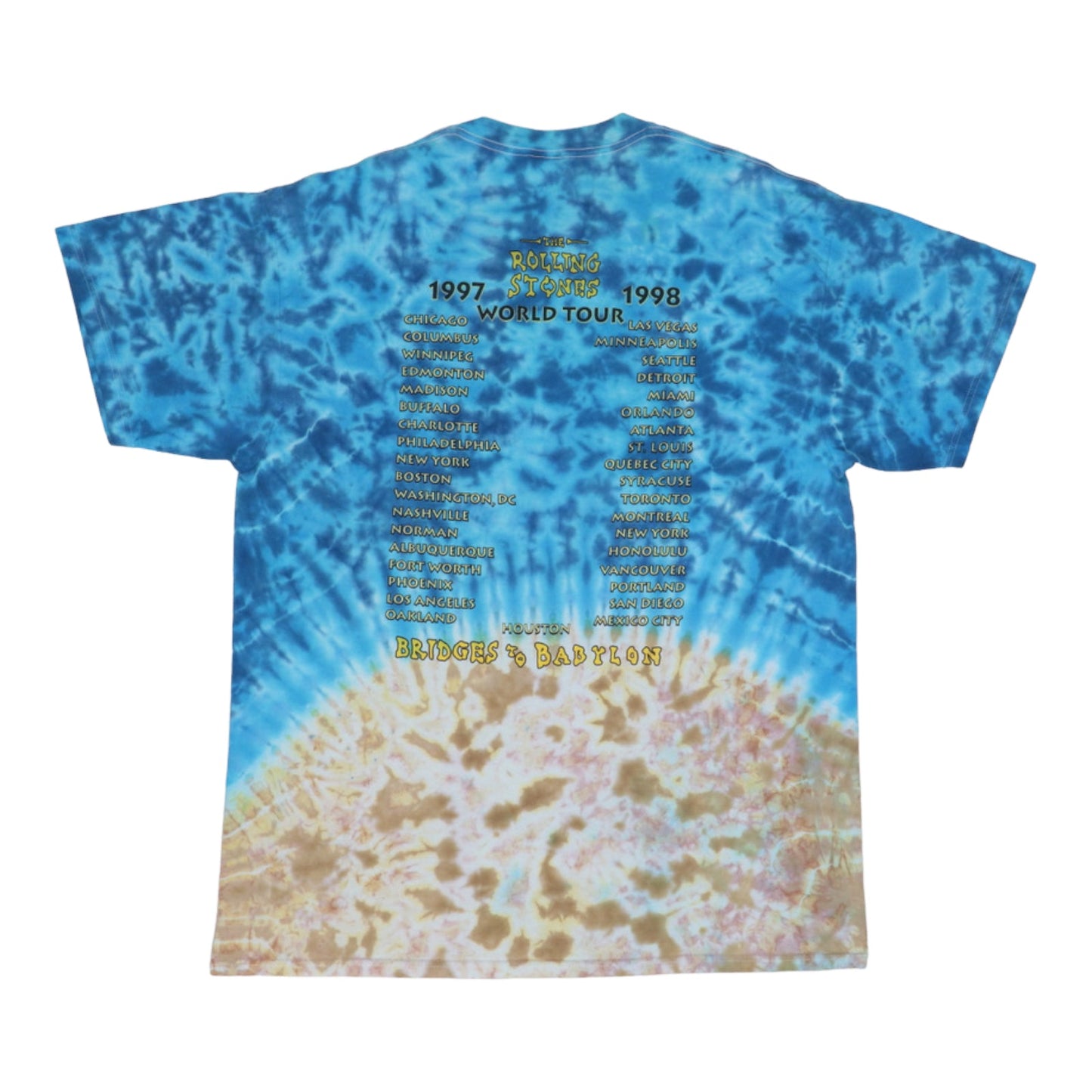 1997 Rolling Stones Bridges To Babylon Tour Tie Dye Shirt Style002