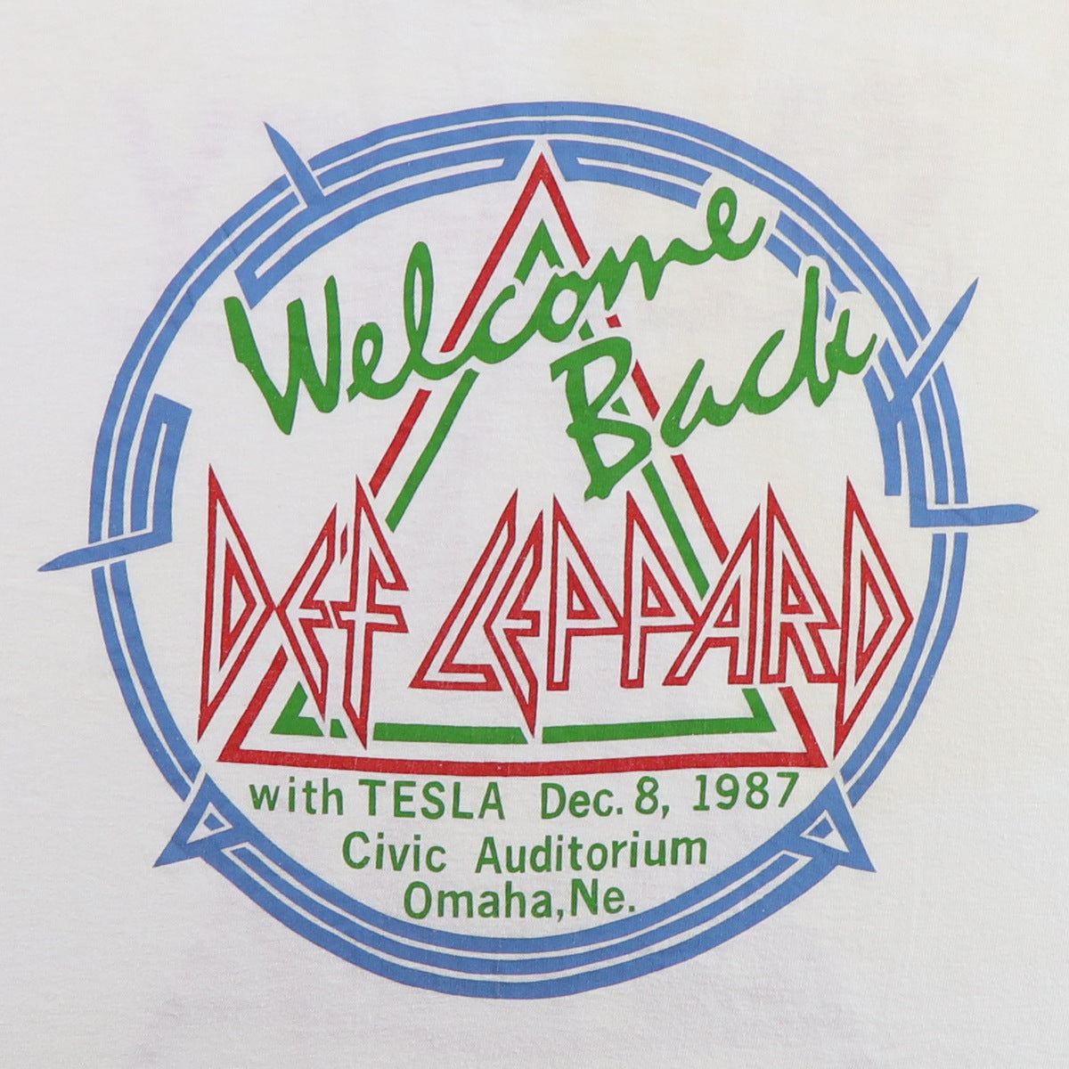 1987 Def Leppard Security Crew Concert Shirt Style001