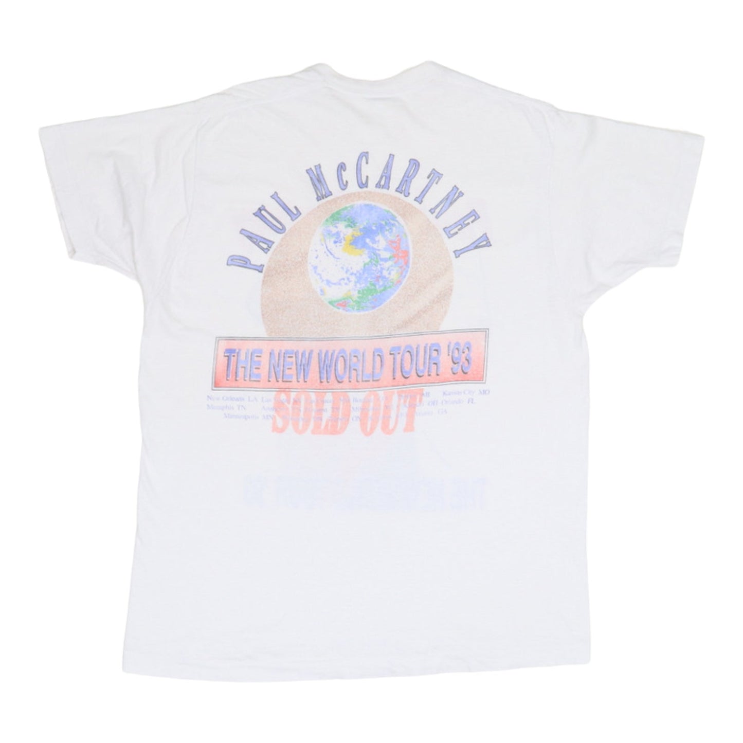 1993 Paul McCartney New World Tour Shirt Style003