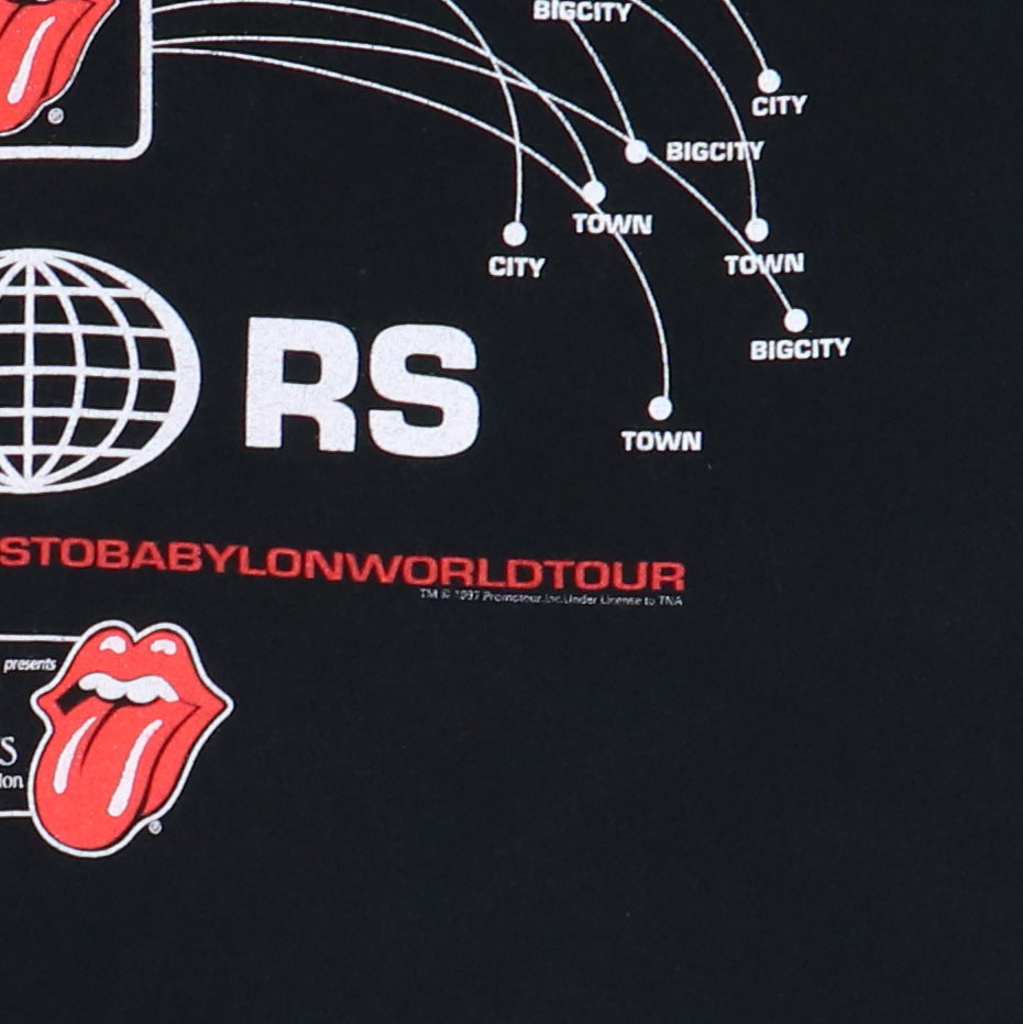1997 Rolling Stones Bridges To Babylon Tour Shirt Style016