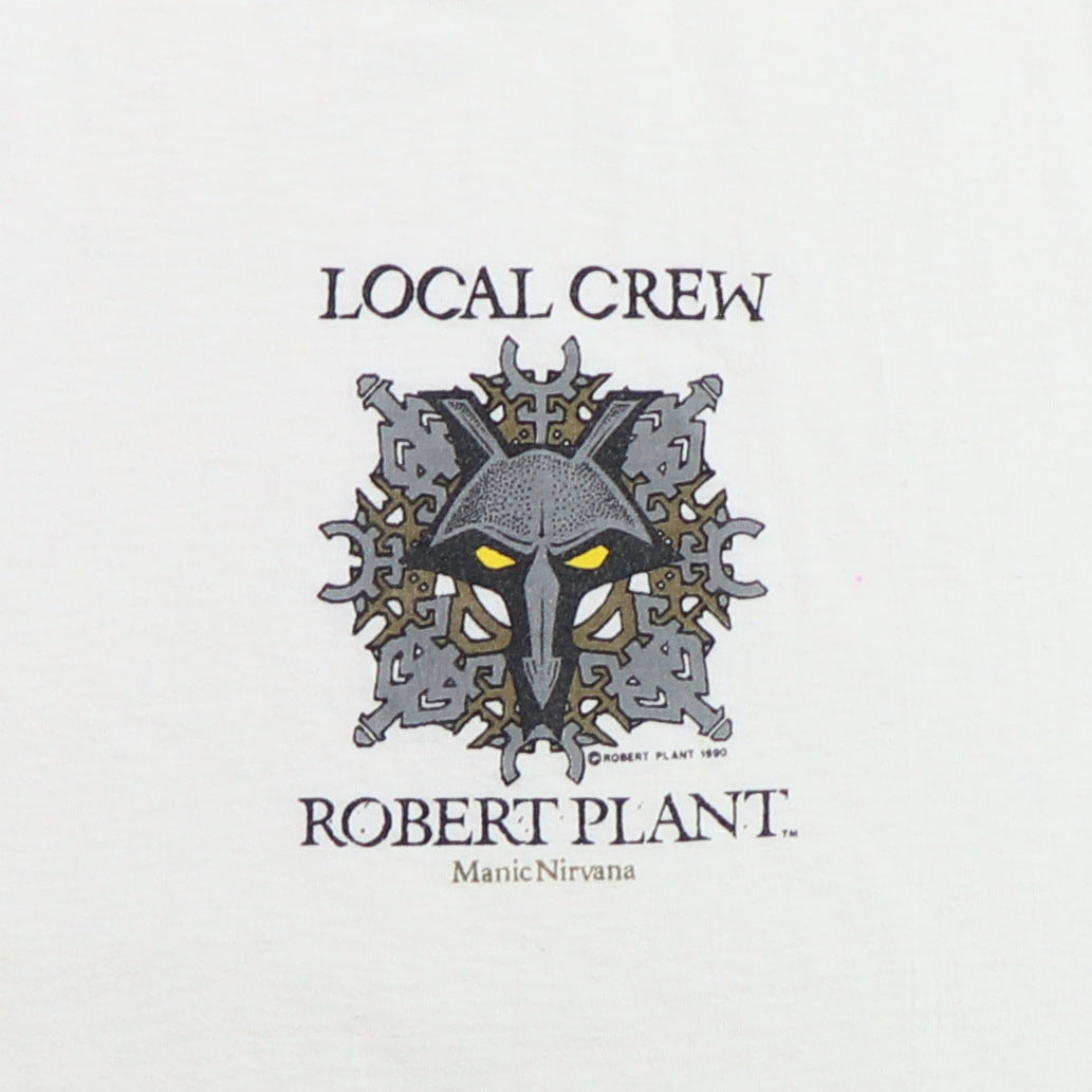 1990 Robert Plant Manic Nirvana Local Crew Concert Shirt Style001