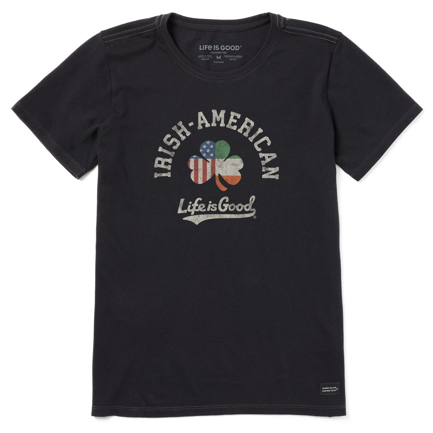 Women's Irish-American Clover Short Sleeve Crusher Tee