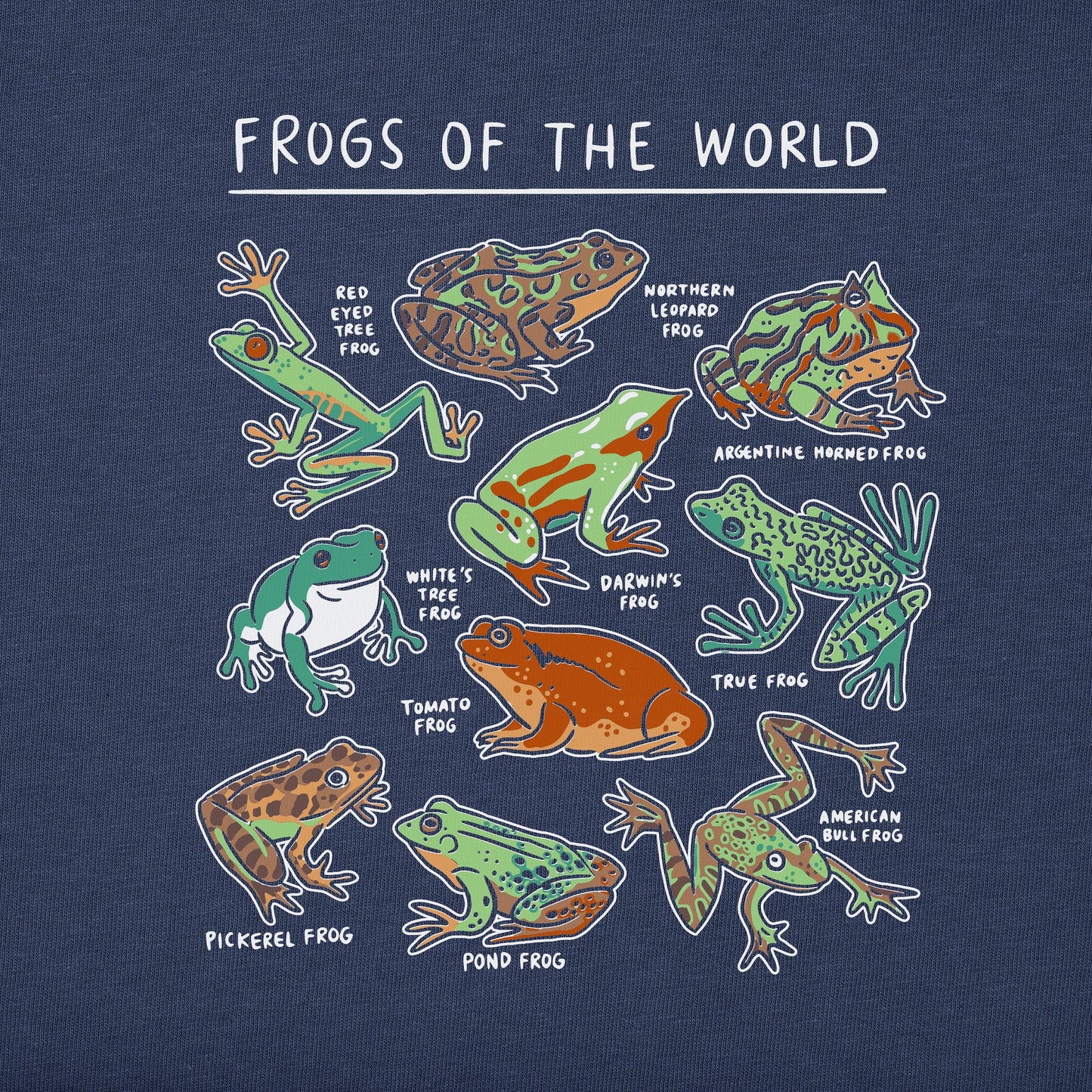 Women's Frogs of the World Short Sleeve Crusher Boxy Tee