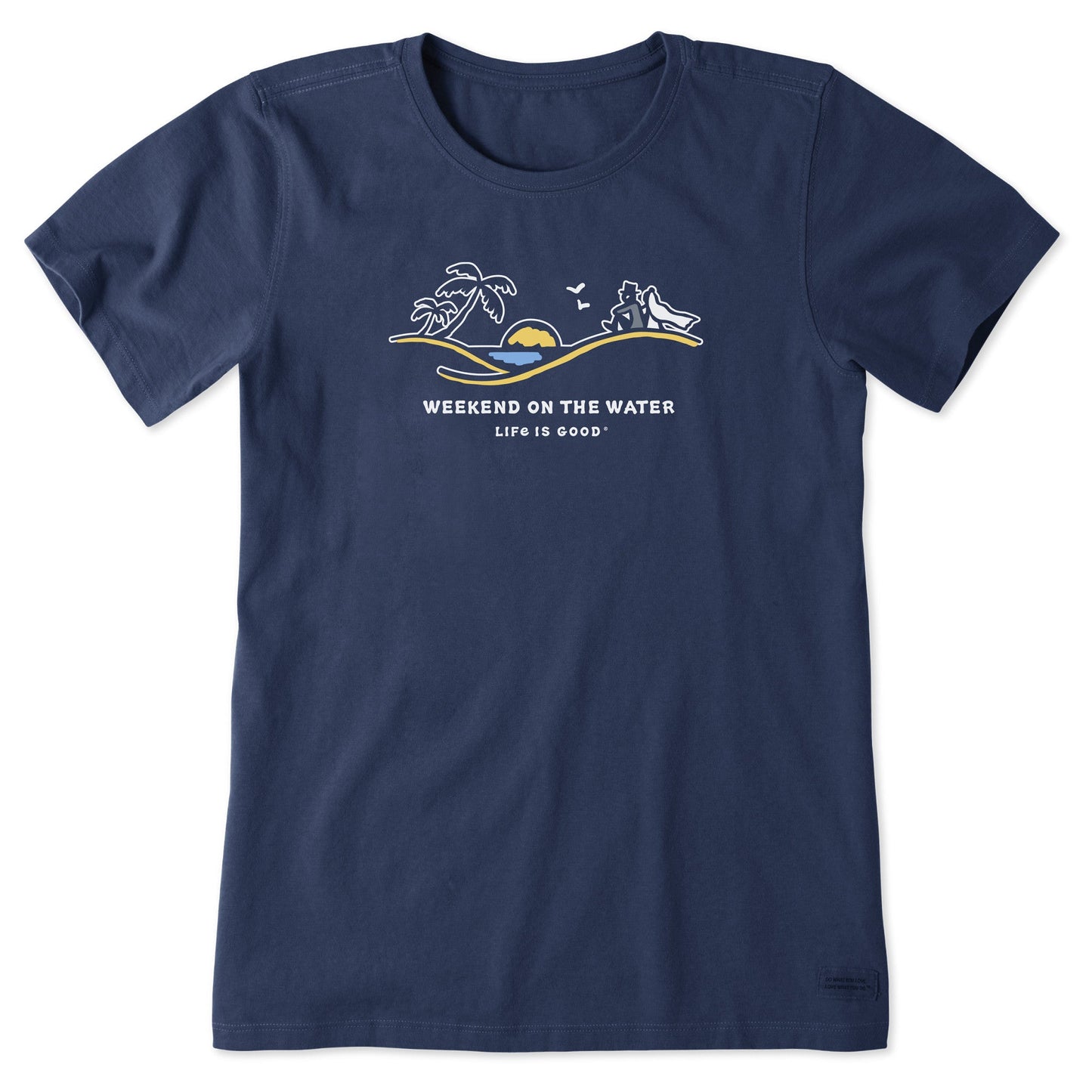 Women's Palm Sunset Weekend on the Water Short Sleeve Crusher Tee
