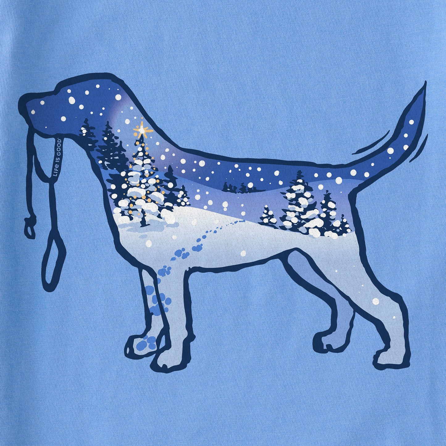 Women's Snowscape Dog Simply True Fleece Hoodie